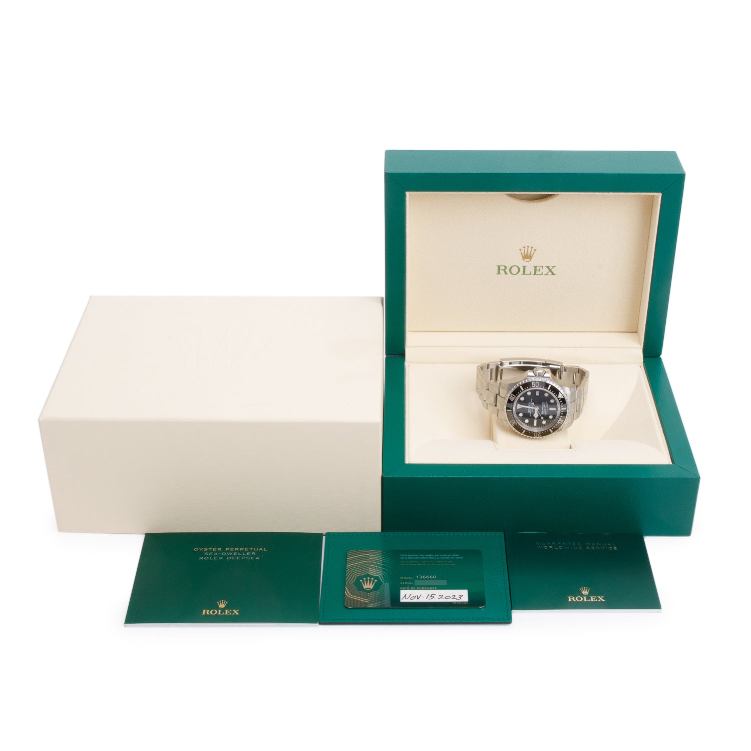 Rolex 2023 Stainless Steel Sea-Dweller Deepsea 44 MM Automatic Watch 136660 w/ Box & Papers