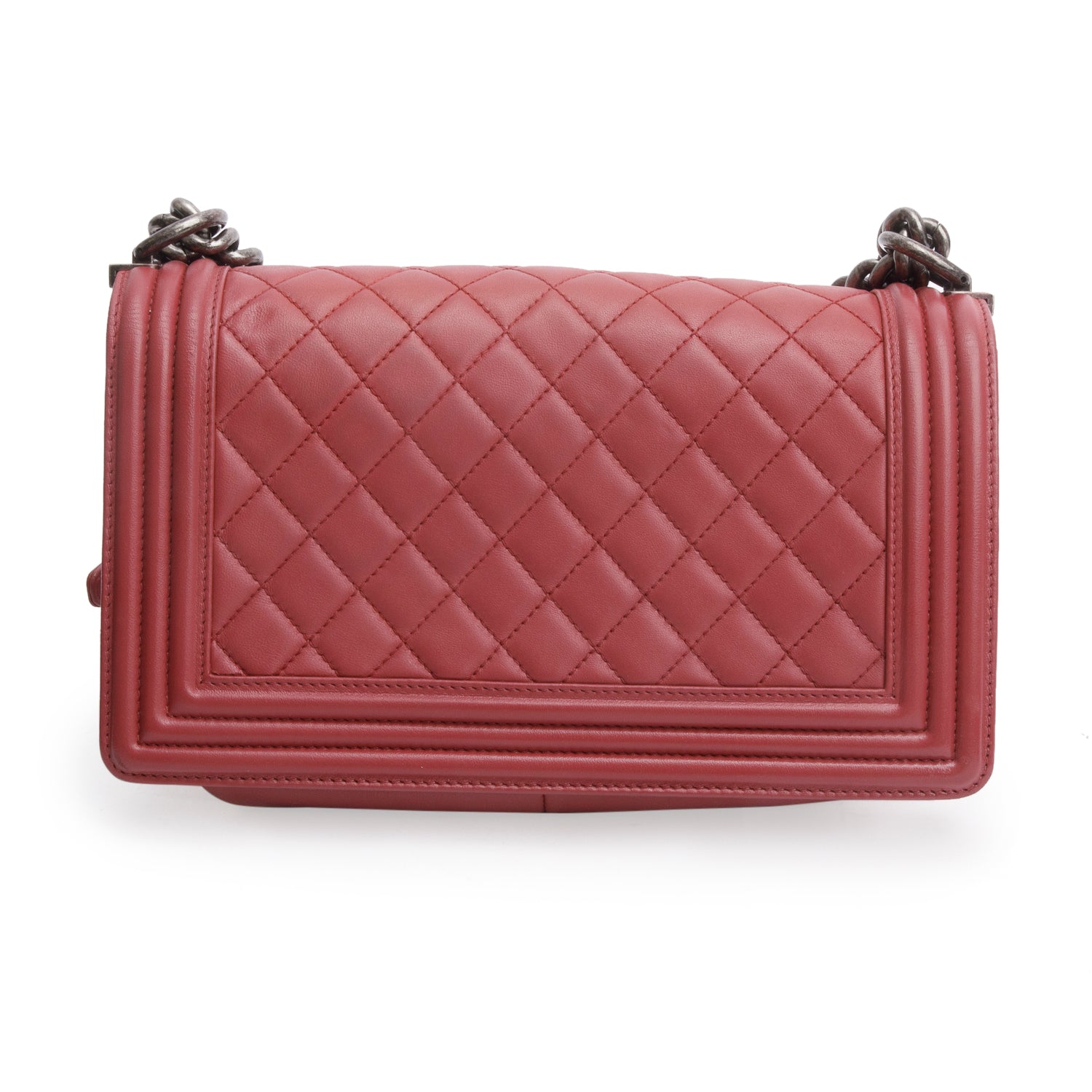 Chanel Pink Quilted Lambskin Leather Medium Boy Bag