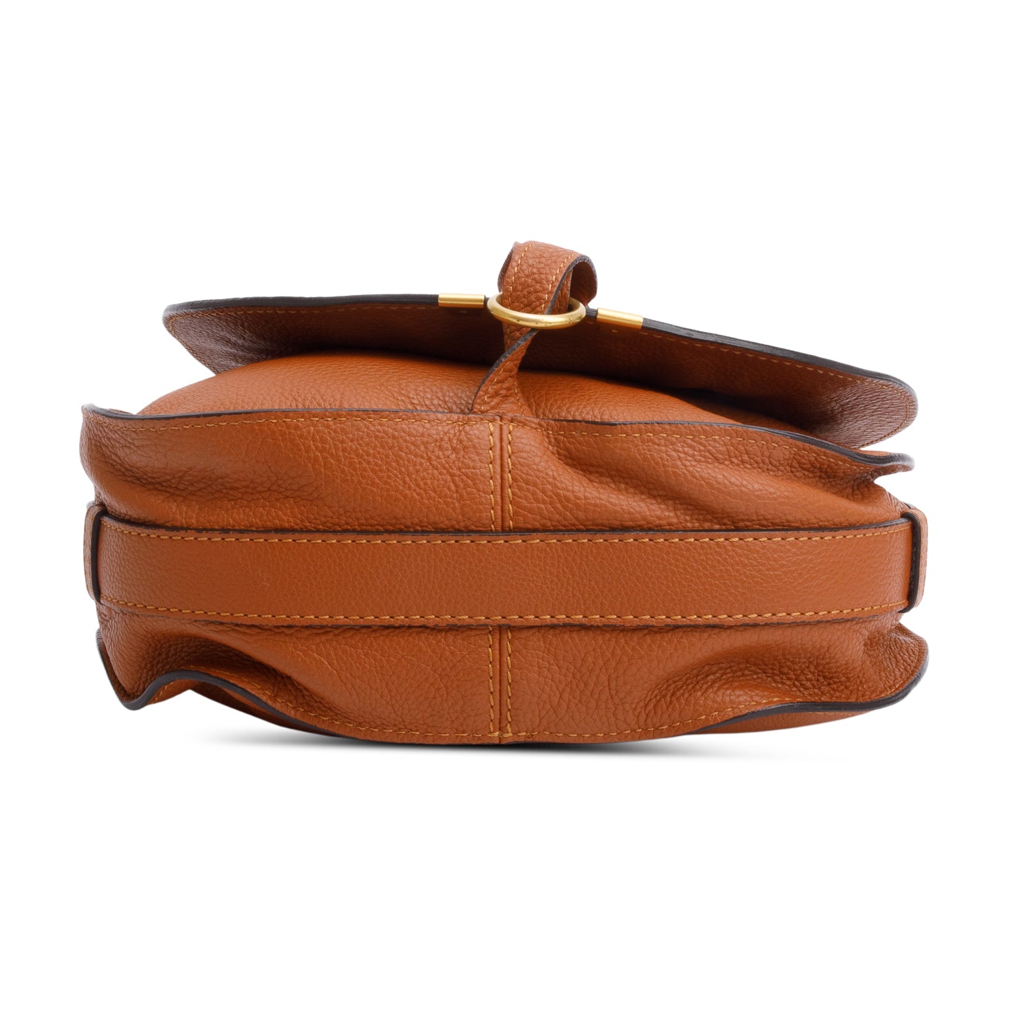 Chloe Brown Calfskin Leather Medium Marcie Crossbody Bag w/ Authenticity Card