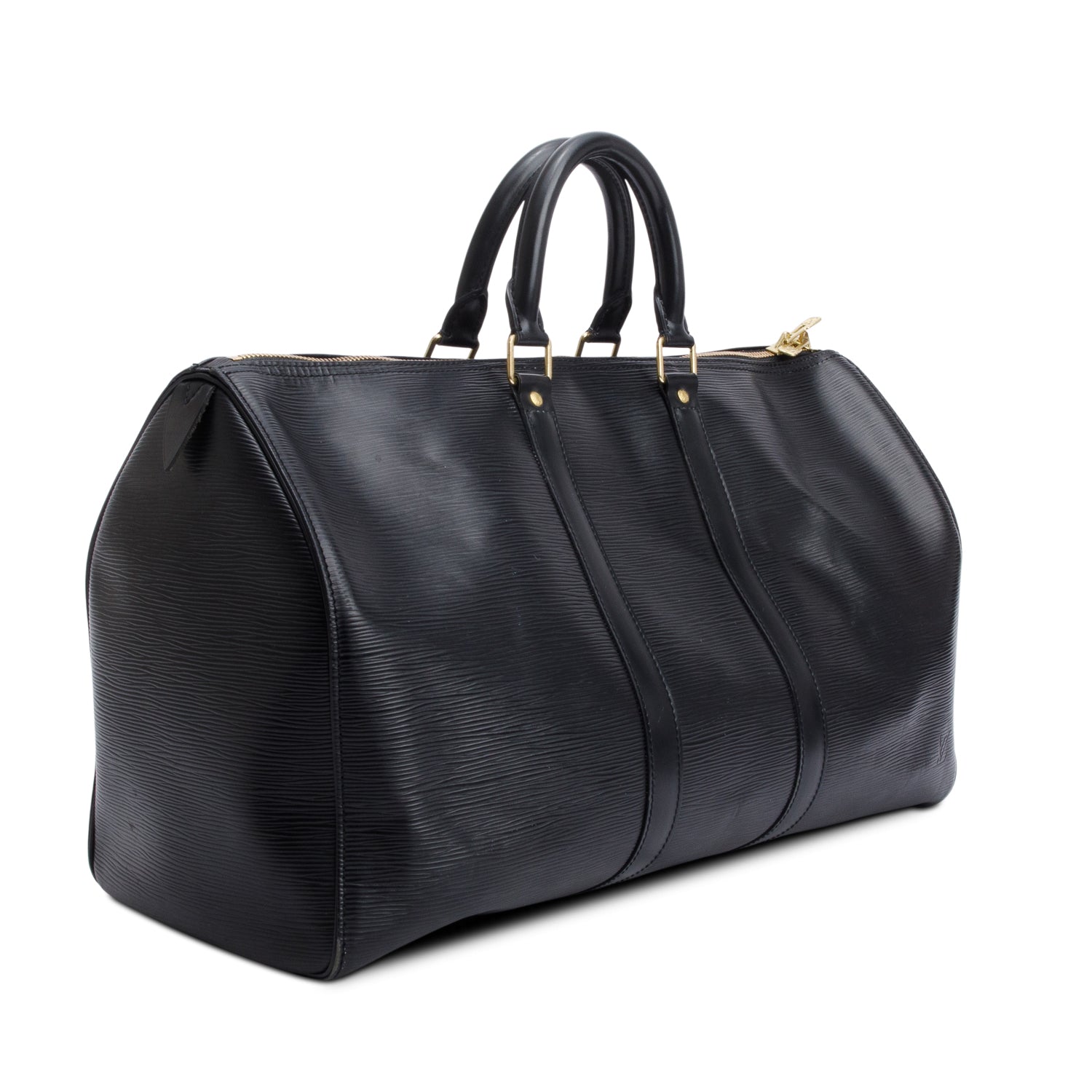 Louis Vuitton Black Epi Leather Keepall 45