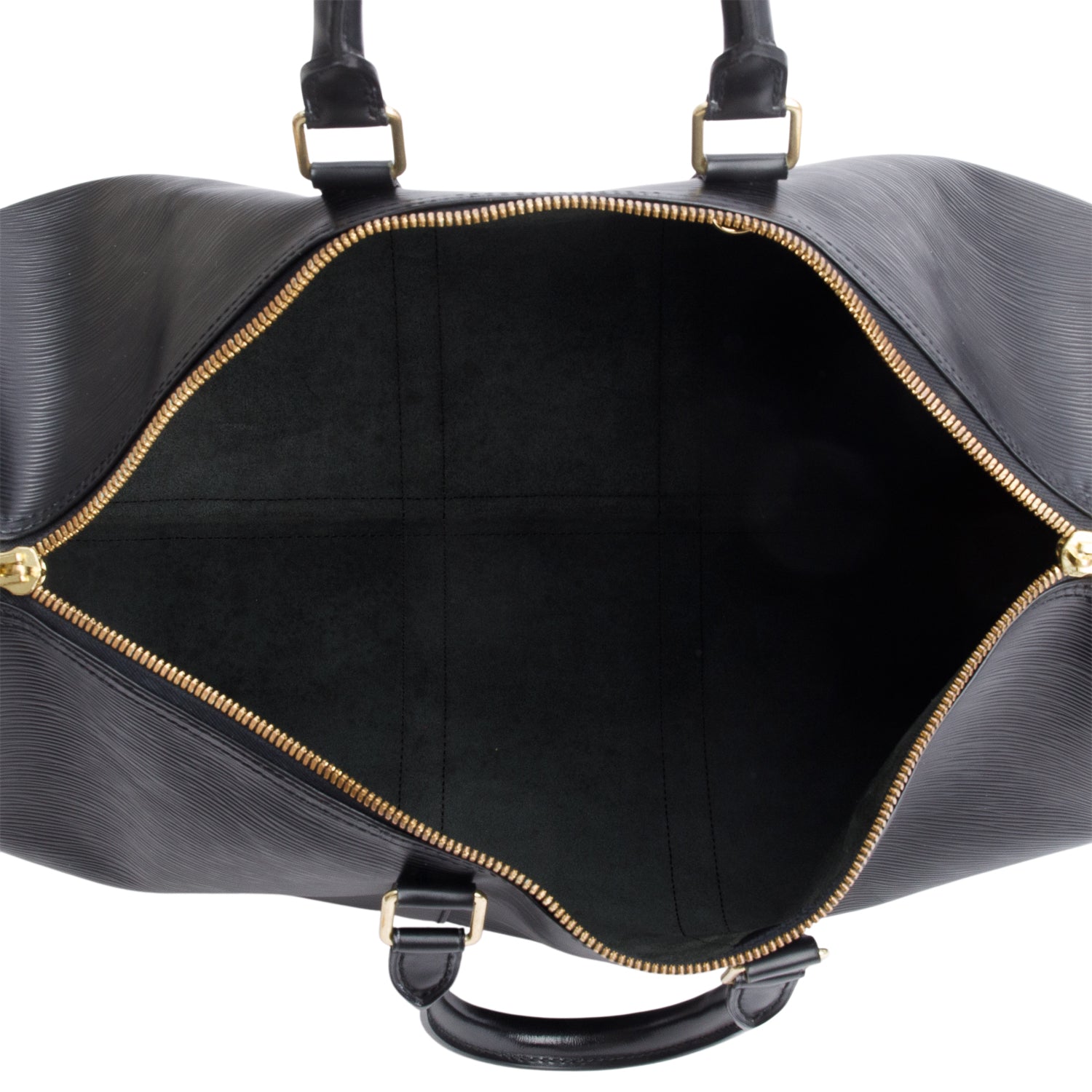 Louis Vuitton Black Epi Leather Keepall 45