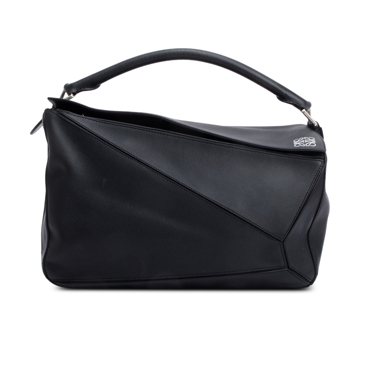 Loewe Black Calfskin Leather Large Puzzle Edge Bag