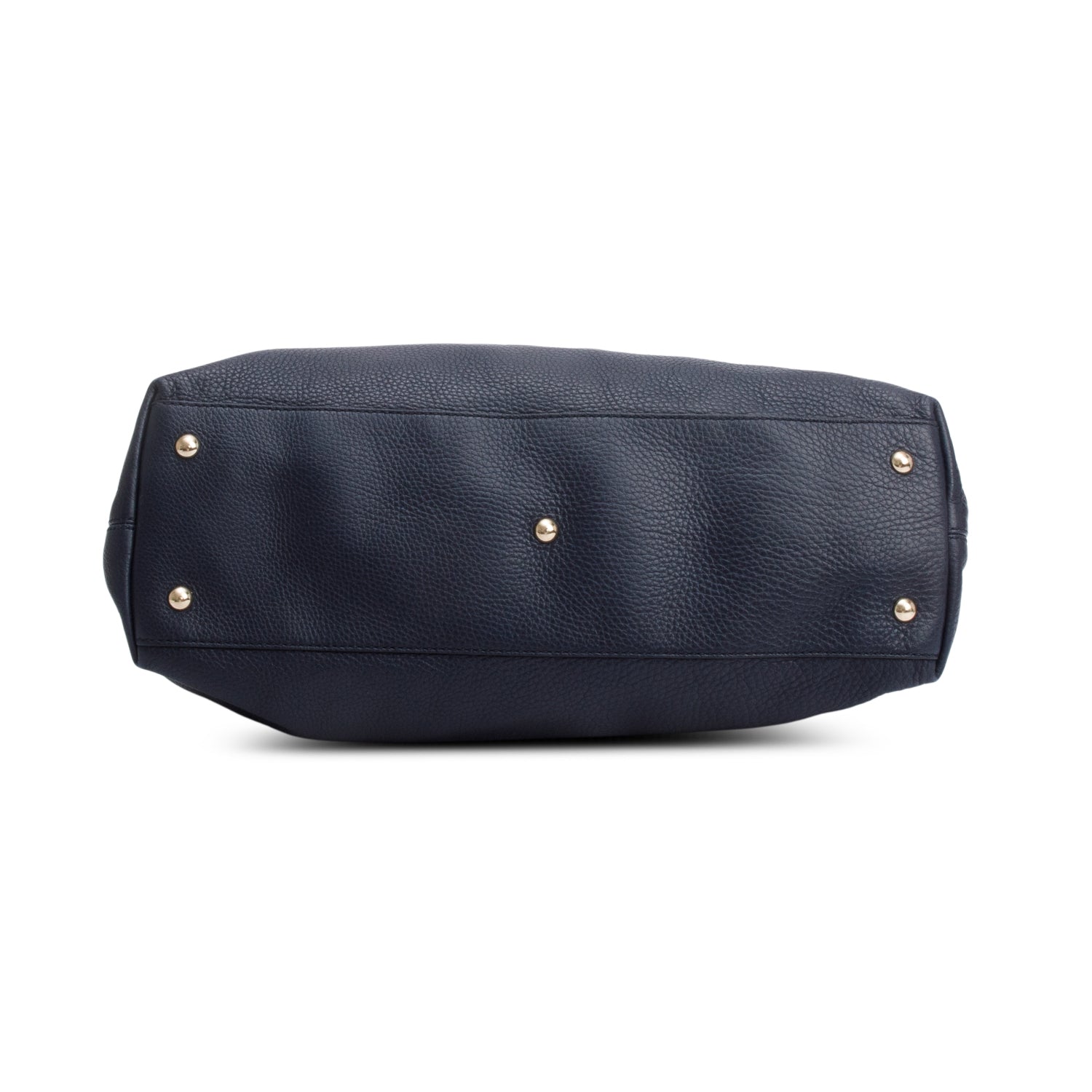 Gucci Navy Grained Leather Medium Soho Working Tote w/ Strap