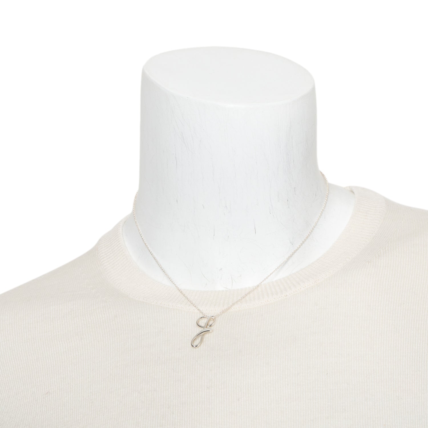 Tiffany & Co. Elsa Peretti Sterling Silver Alphabet Letter "G" Pendant Necklace