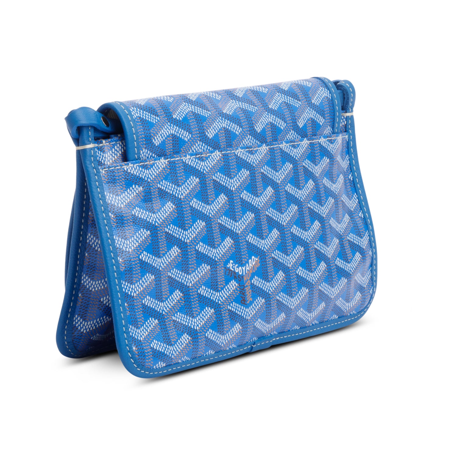 Goyard 2024 Blue Monogram Coated Canvas Plumet Crossbody Bag