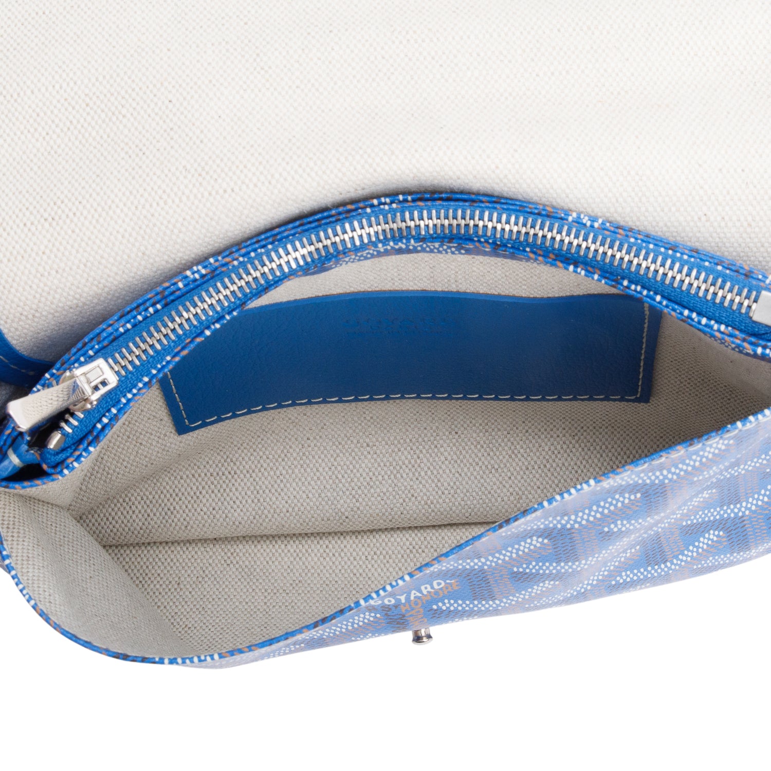 Goyard 2024 Blue Monogram Coated Canvas Plumet Crossbody Bag