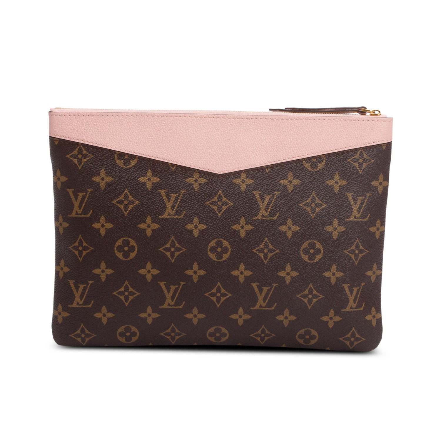 Louis Vuitton Monogram Pink Leather Trim Daily Pouch