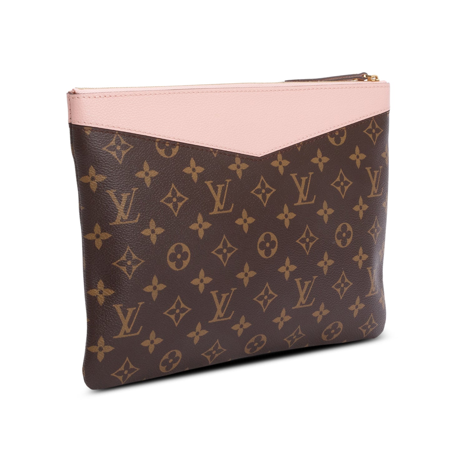 Louis Vuitton Monogram Pink Leather Trim Daily Pouch