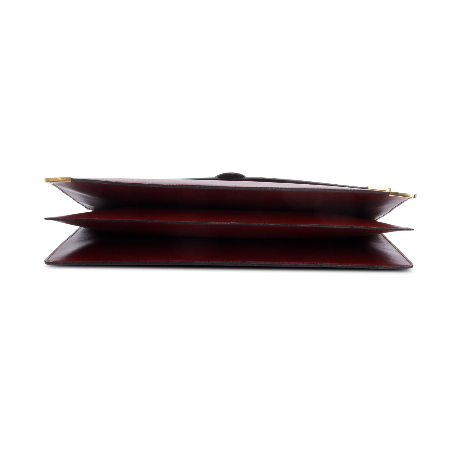 Cartier Burgundy Leather C De Cartier Clutch