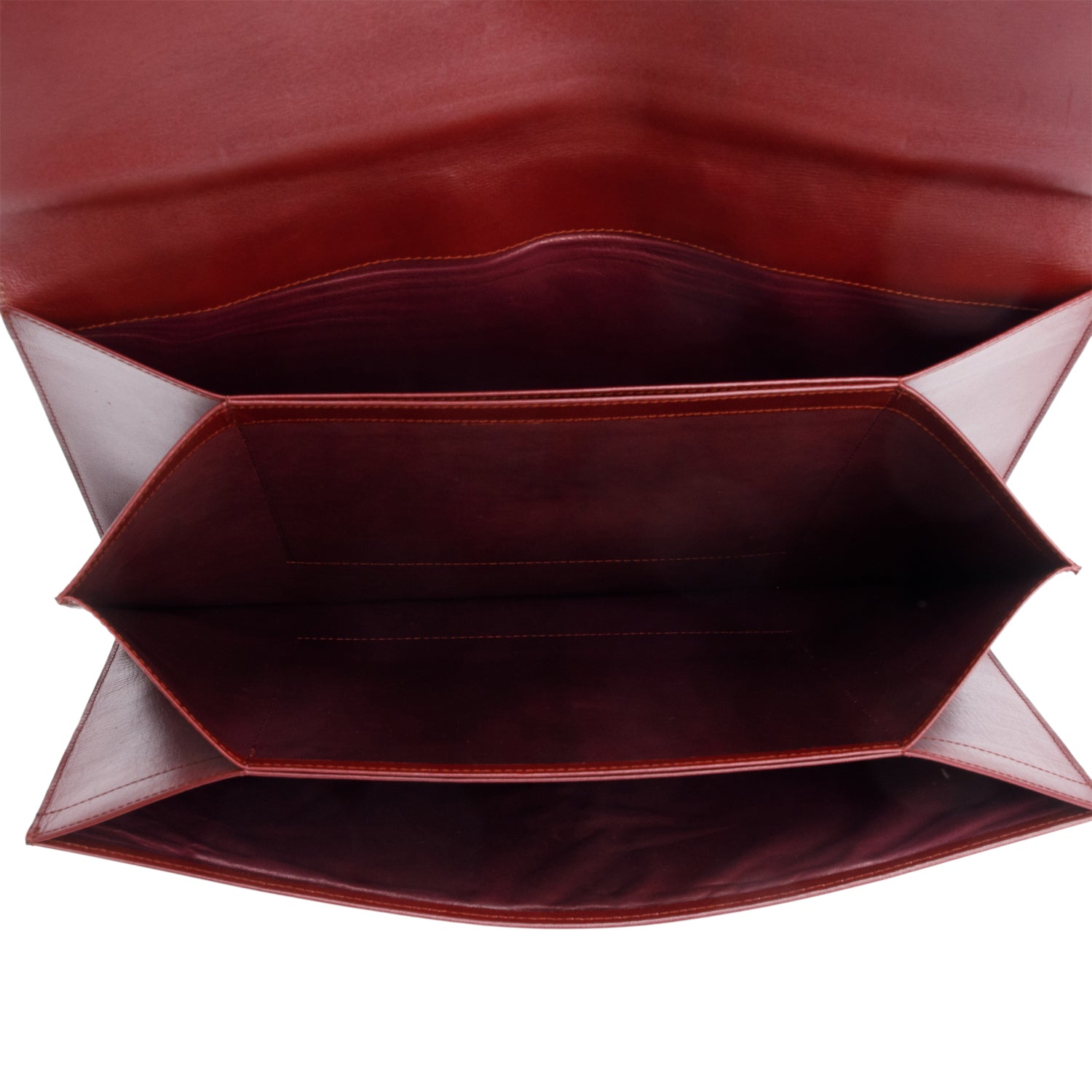 Cartier Burgundy Leather C De Cartier Clutch