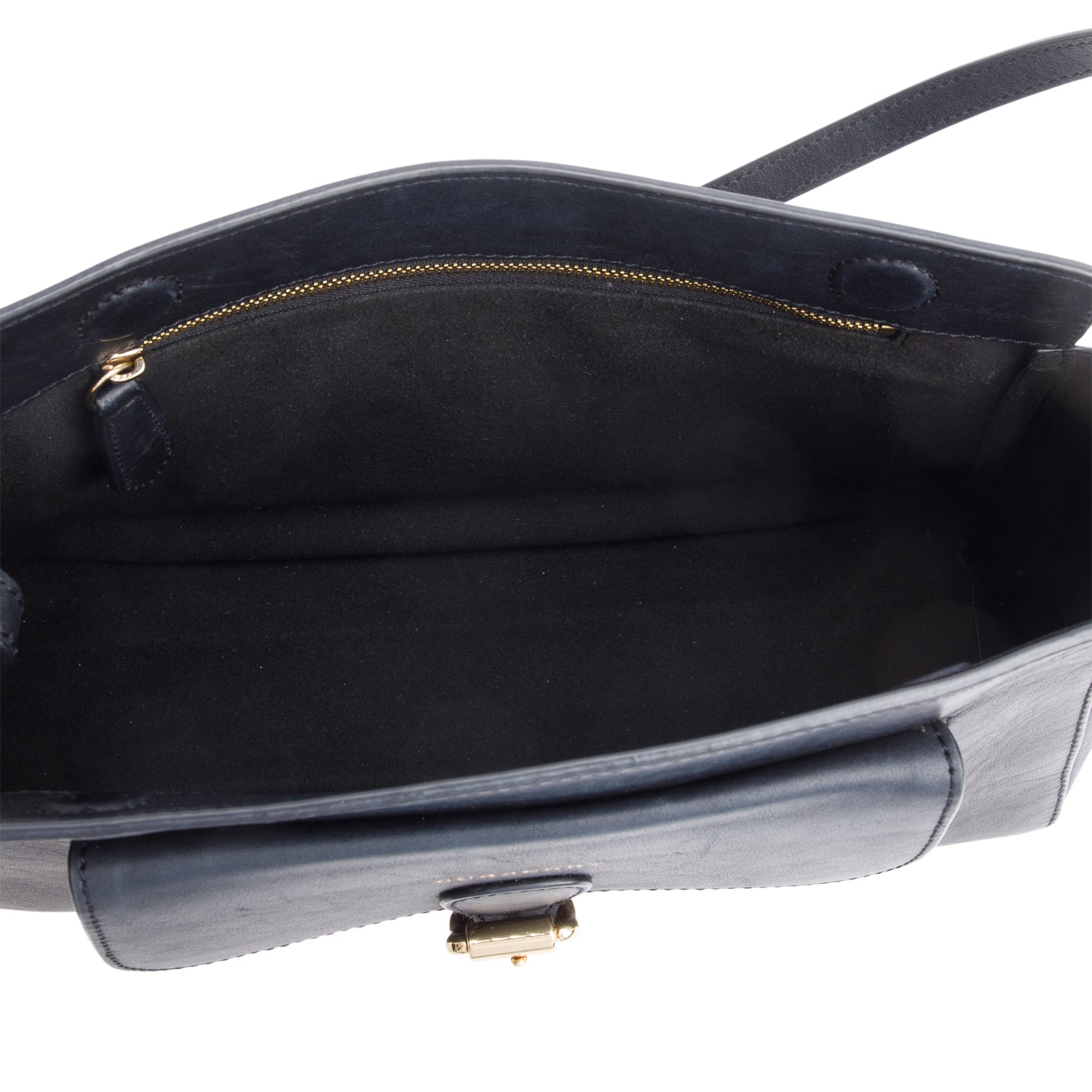Burberry Black Leather Front Pocket Crossbody Bag