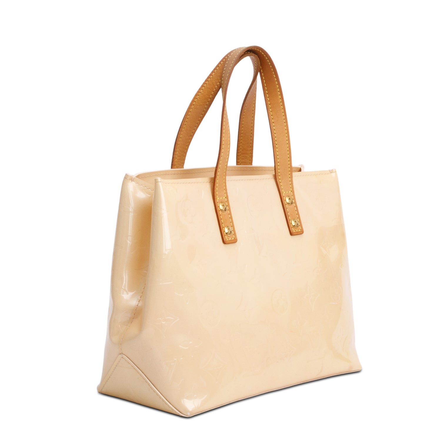 Louis Vuitton Beige Monogram Vernis Reade PM
