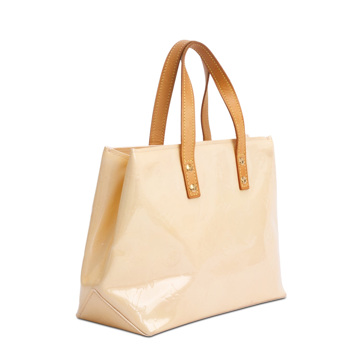 Louis Vuitton Beige Monogram Vernis Reade PM