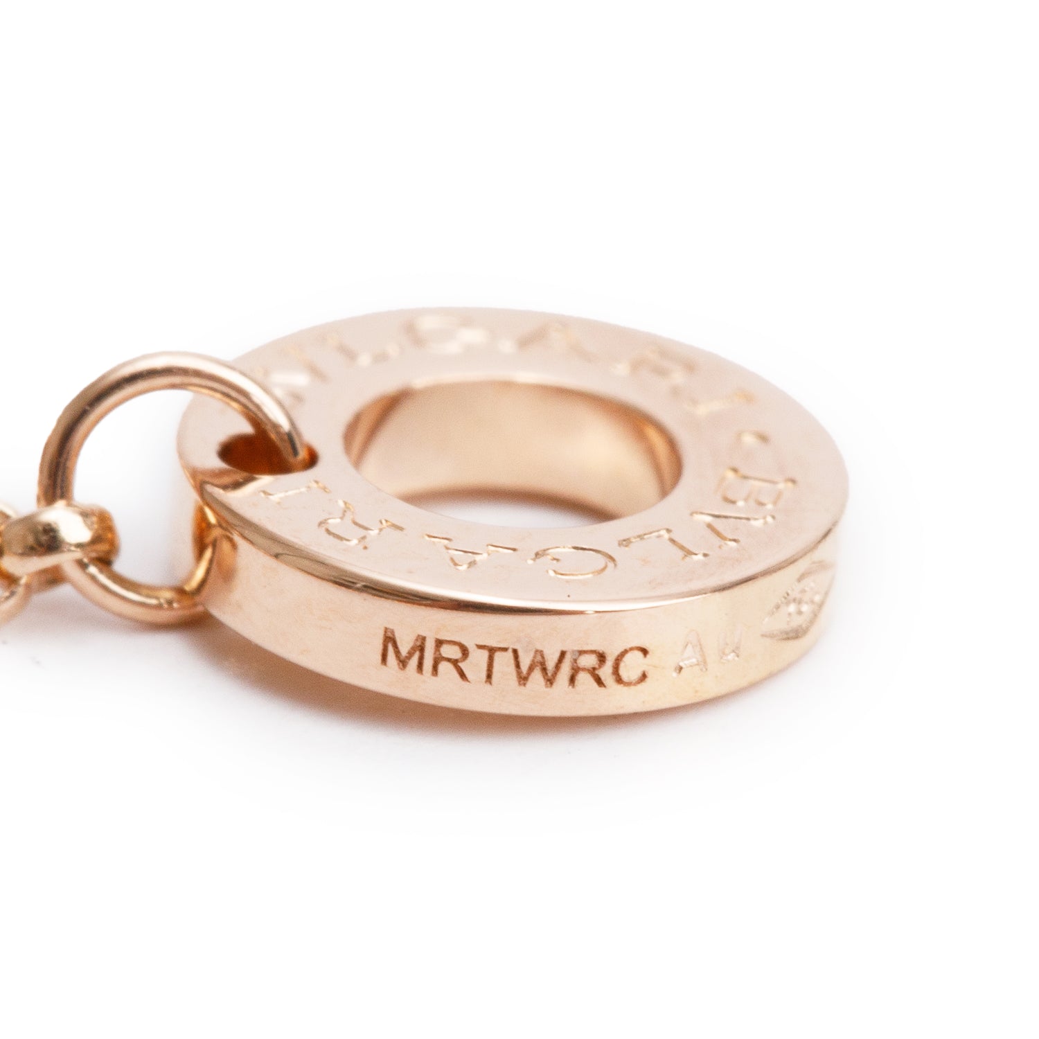 BVLGARI BVLGARI 18k Rose Gold Mother of Pearl Pendant Necklace w/ Box & Certificate