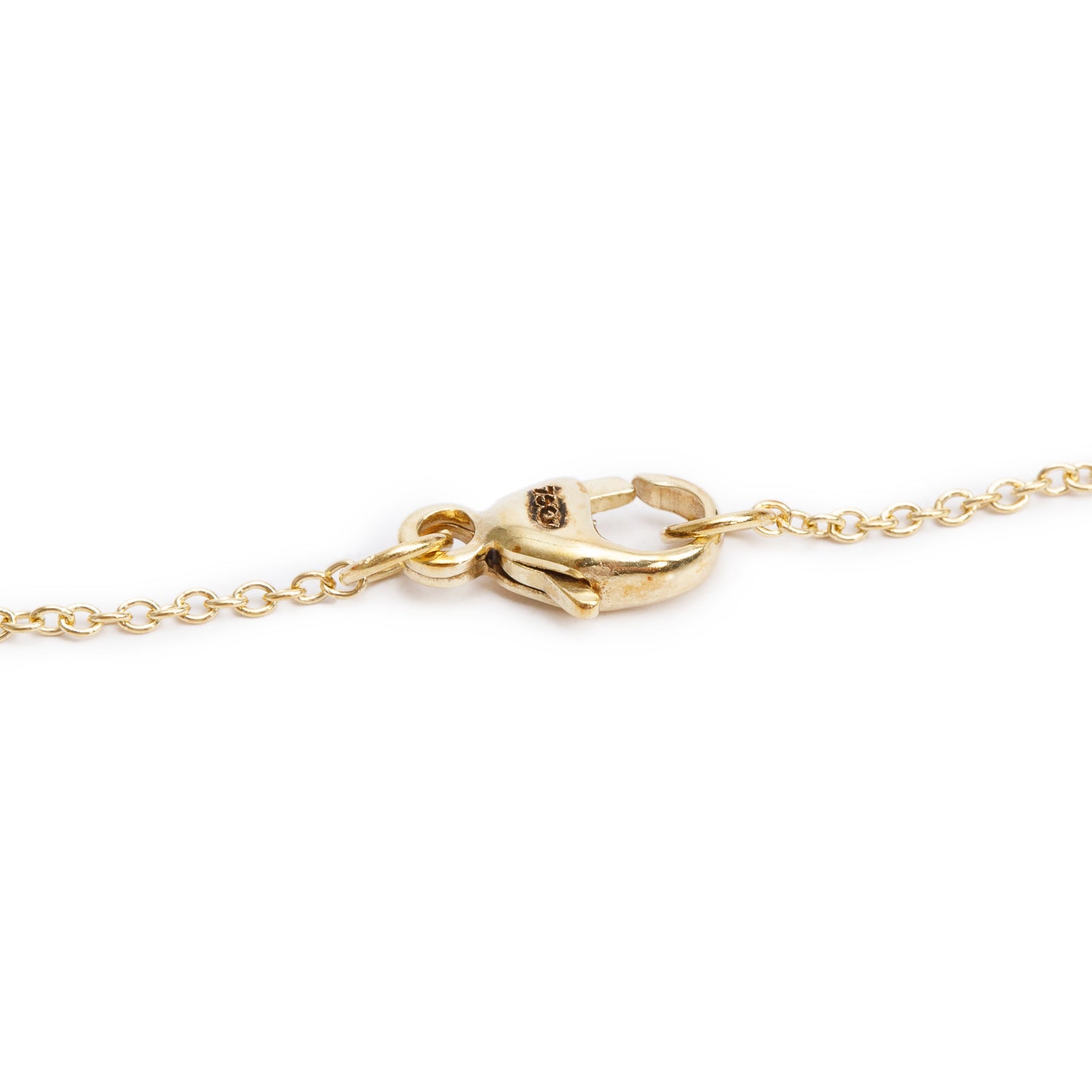 David Yurman 18k Yellow Gold Diamond Initial 'O Charm Pendant Necklace