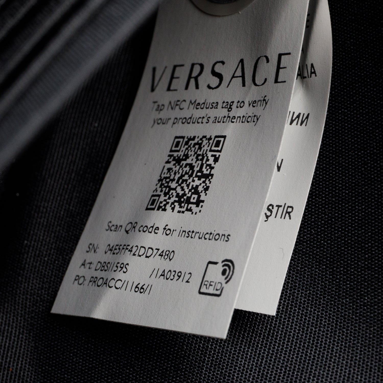 Versace Black Quilted Nappa Leather Medusa Wallet On Chain