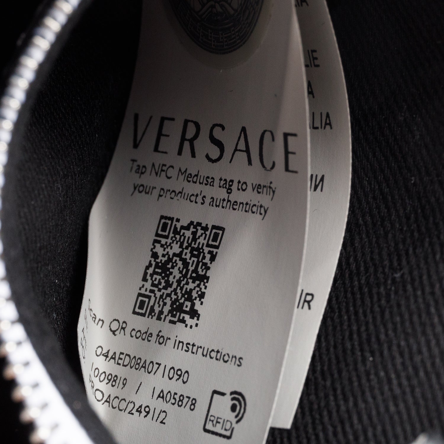 Versace White Leather Mini Repeat Hobo w/ Strap