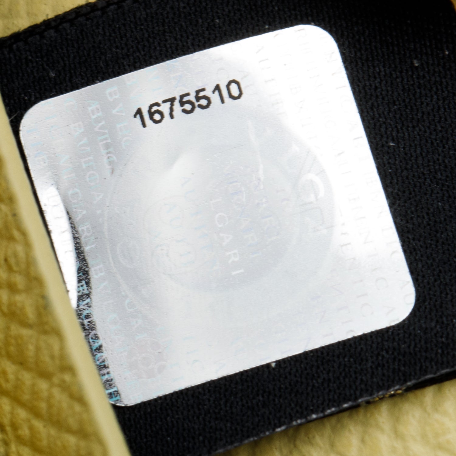 BVLGARI Grey Calfskin Leather Continental Wallet