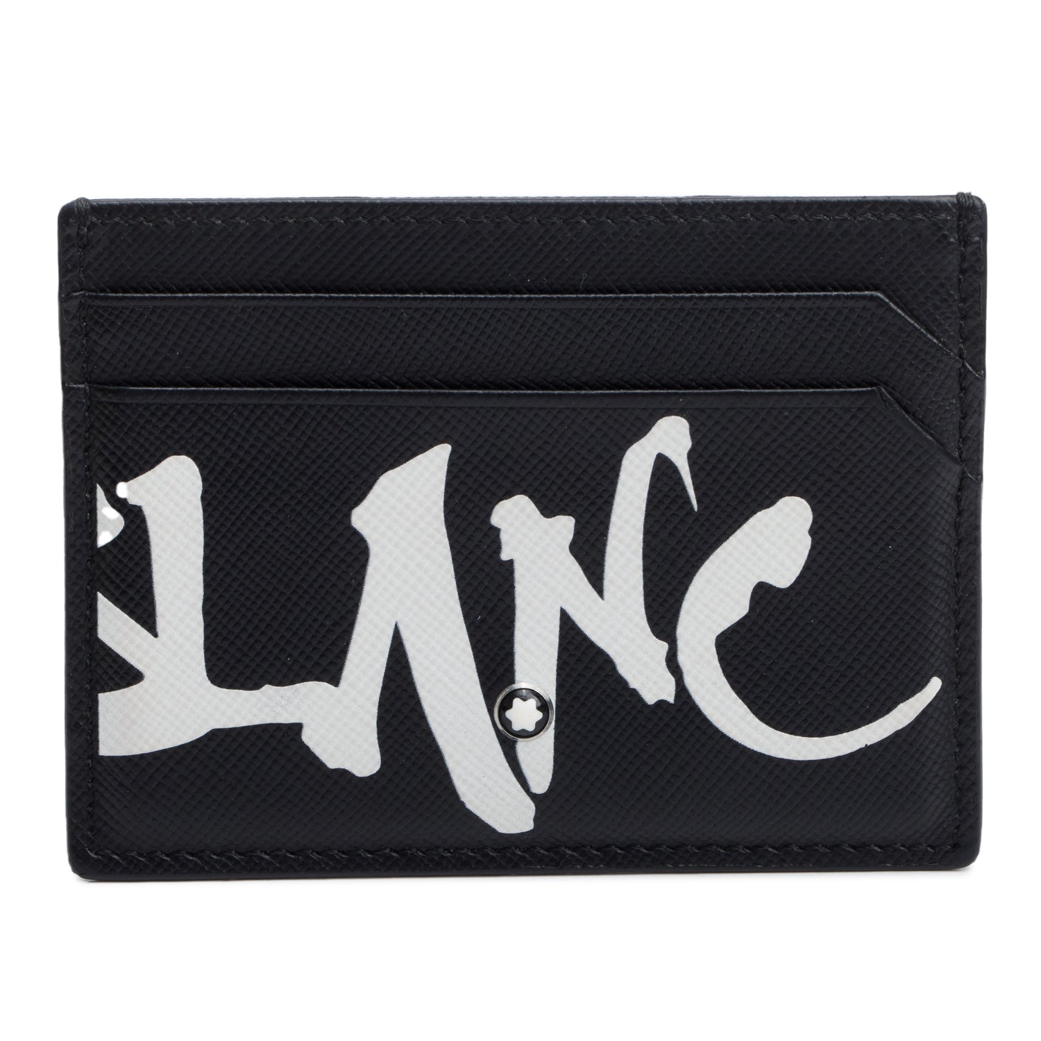 Montblanc Black Leather Sartorial Calligraphy Pocket 5CC Card Holder