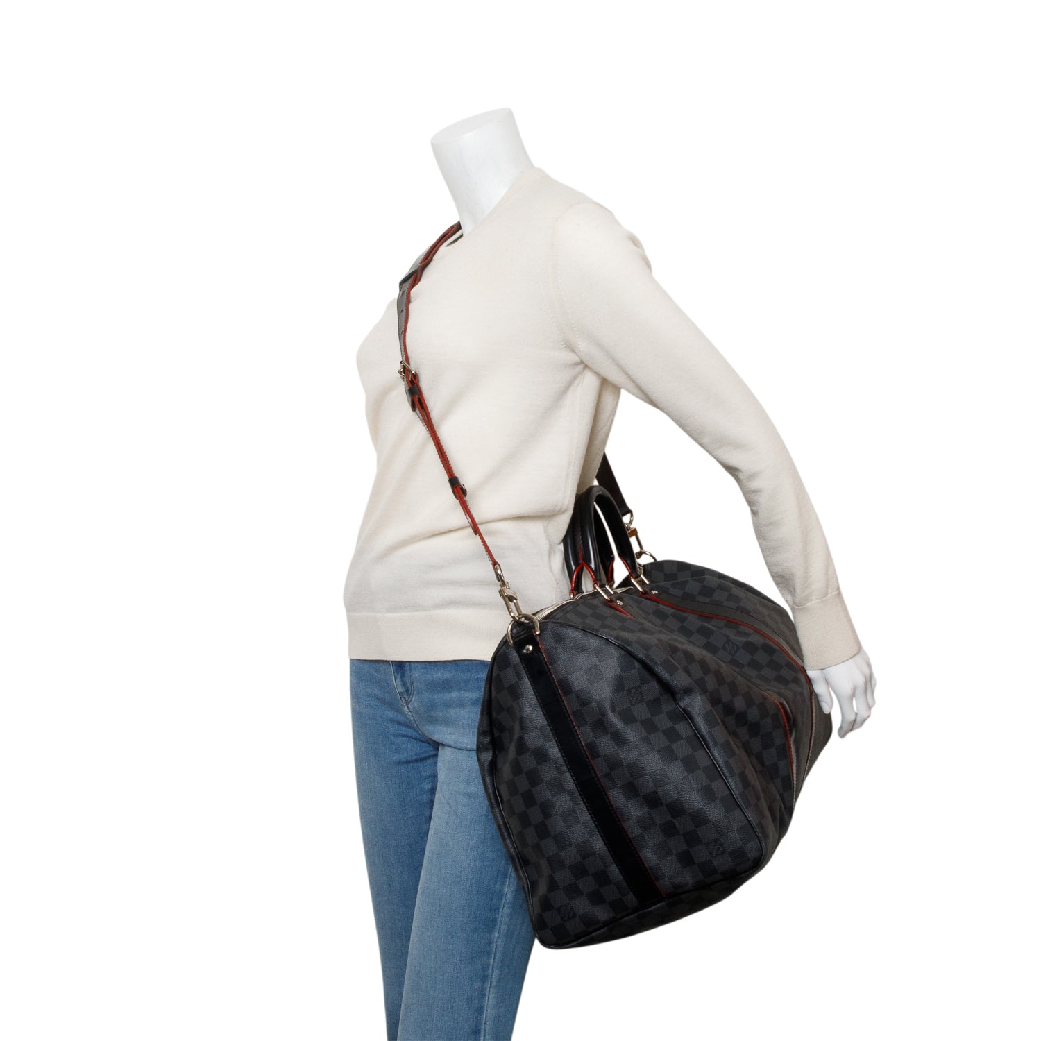 Louis Vuitton Damier Graphite Keepall Bandouliere 55