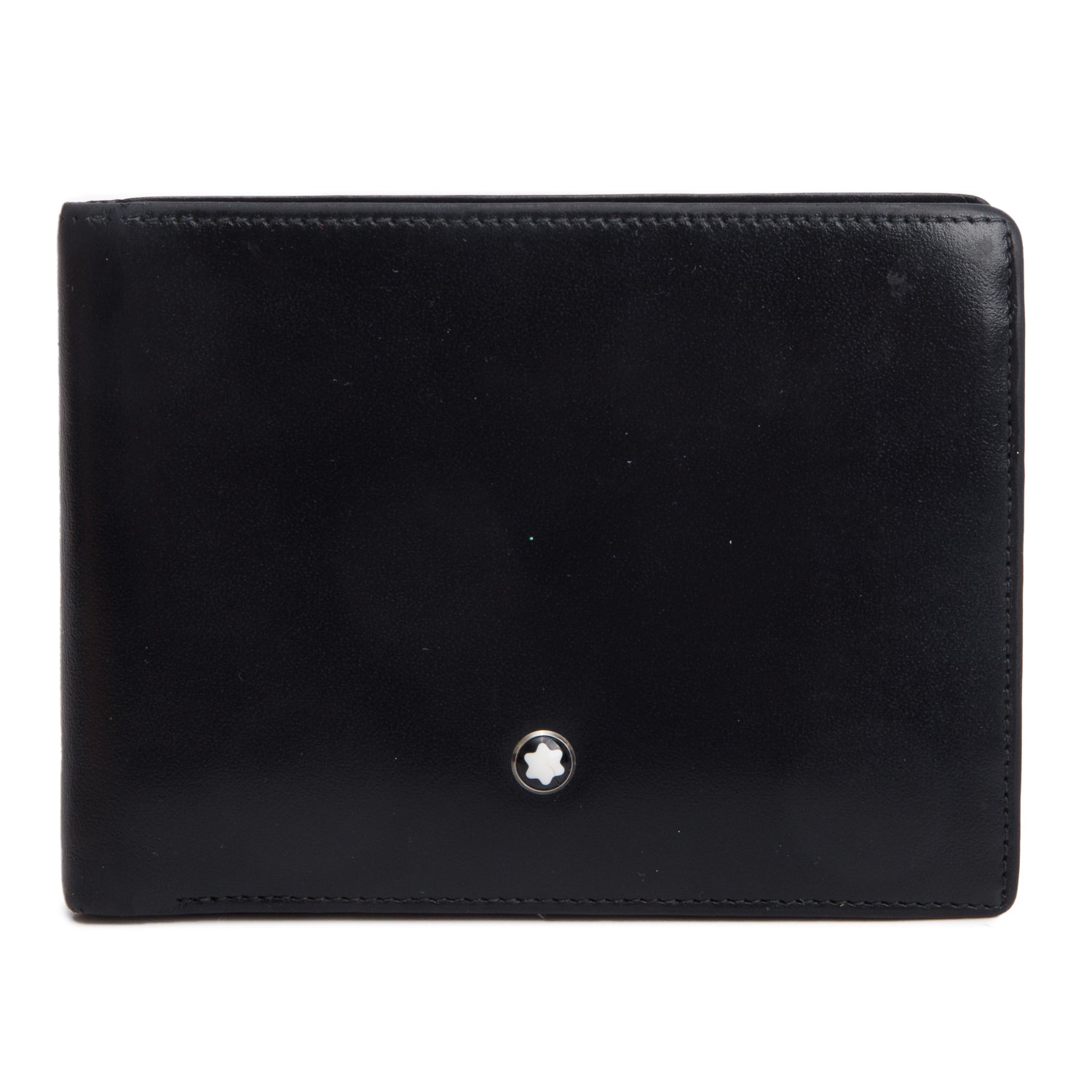 Montblanc Black Leather 6CC Meisterstuck Wallet w/ Box