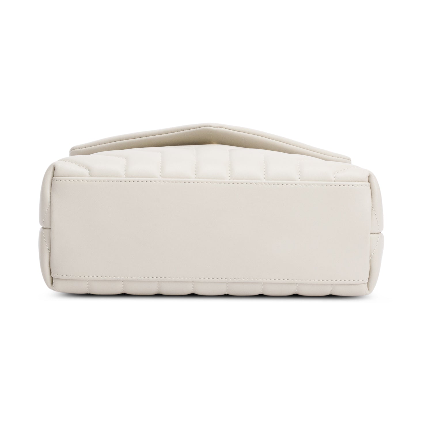 Saint Laurent 2021 White Quilted Leather Small Loulou Shoulder Bag