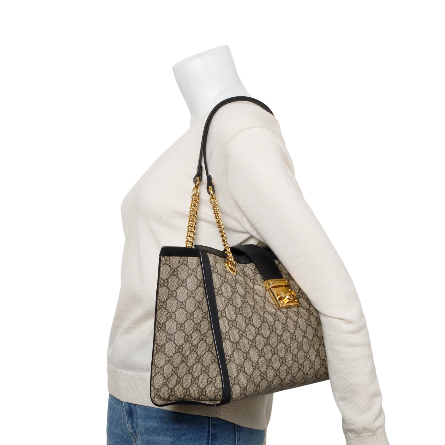 Gucci GG Supreme Medium Padlock Shoulder Bag