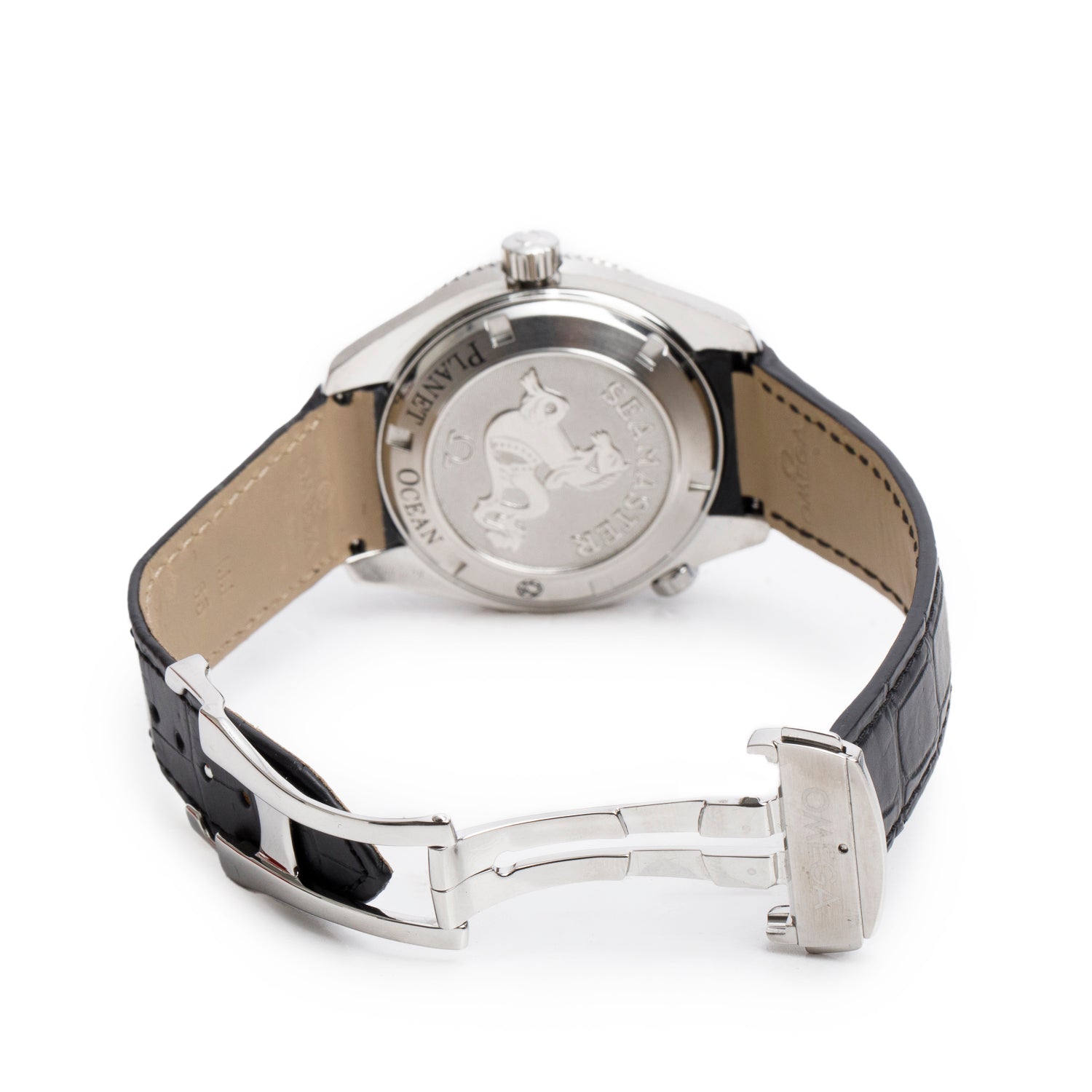 Omega Stainless Steel Diamond Bezel Seamaster Planet Ocean 600M 42 MM Watch w/ Box & Papers