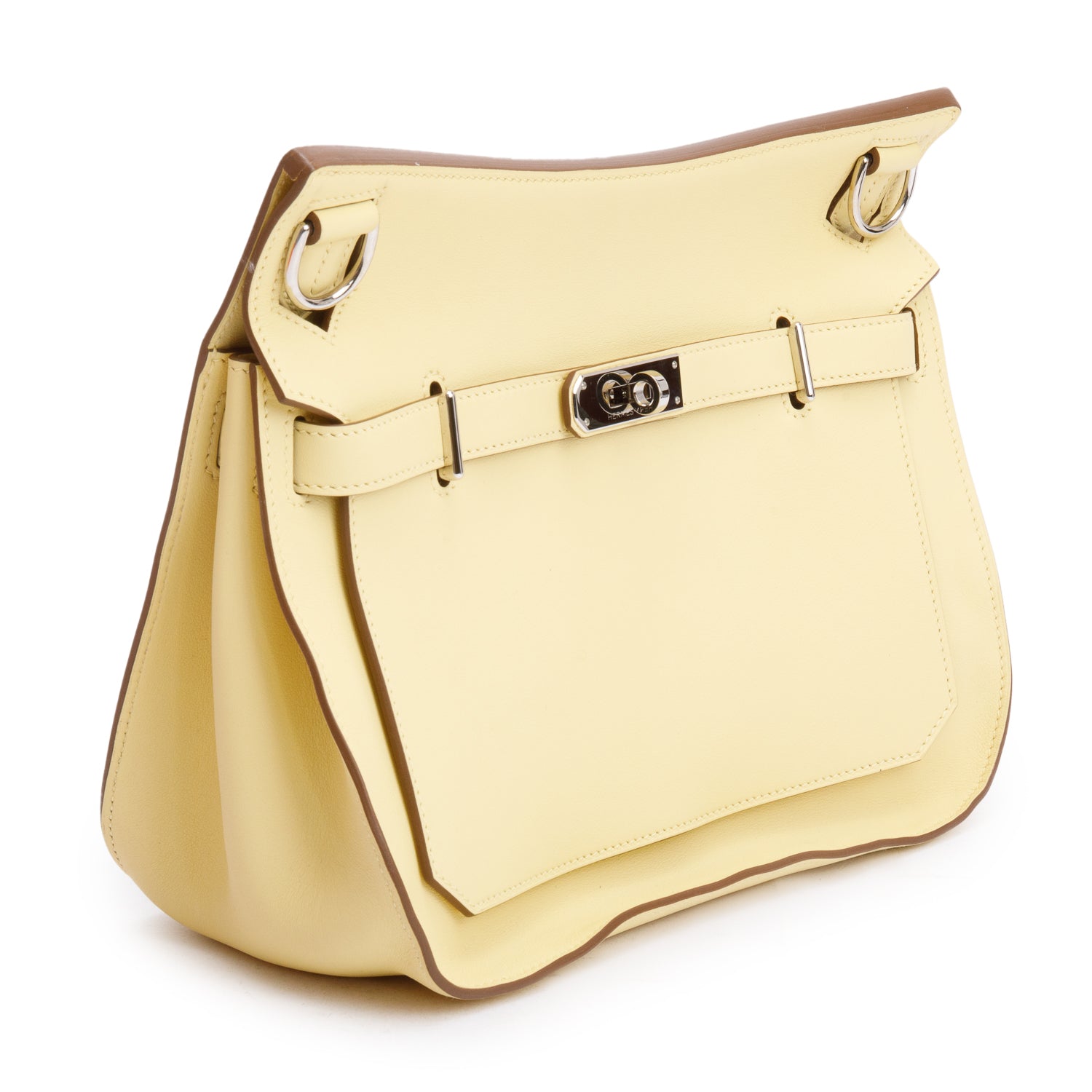 Hermes Jaune Poussin Swift Leather Jypsiere 28 w/ Strap & Box