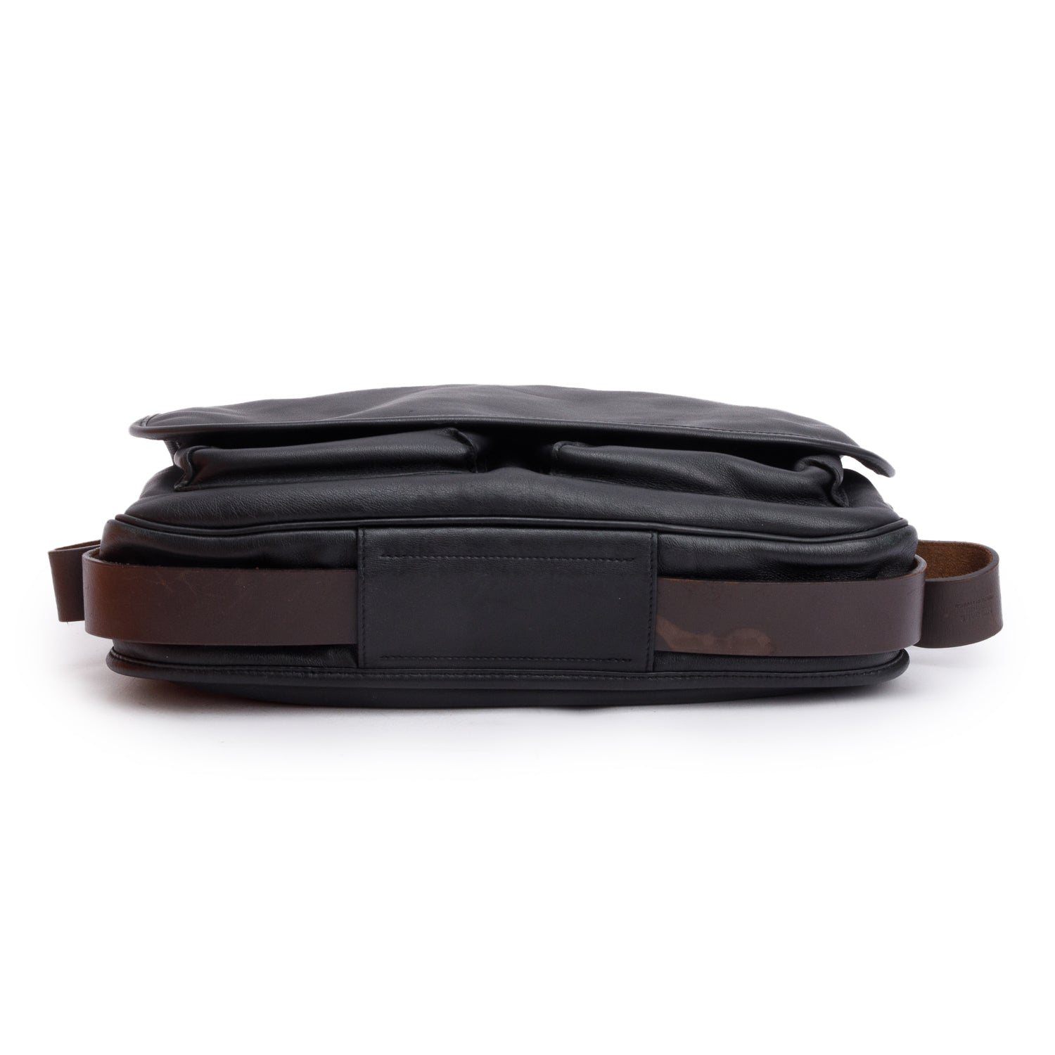 Hermes Noir Sikkim Leather Barda 35 w/ Box