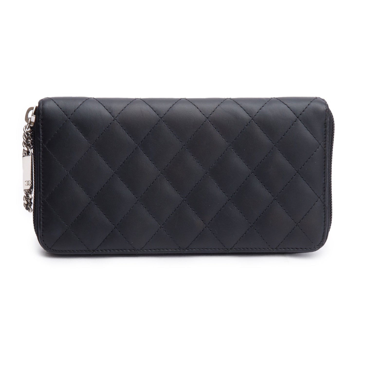 Chanel Black Calfskin Leather Cambon Yen Wallet w/ Box, Receipt & Authenticity Card