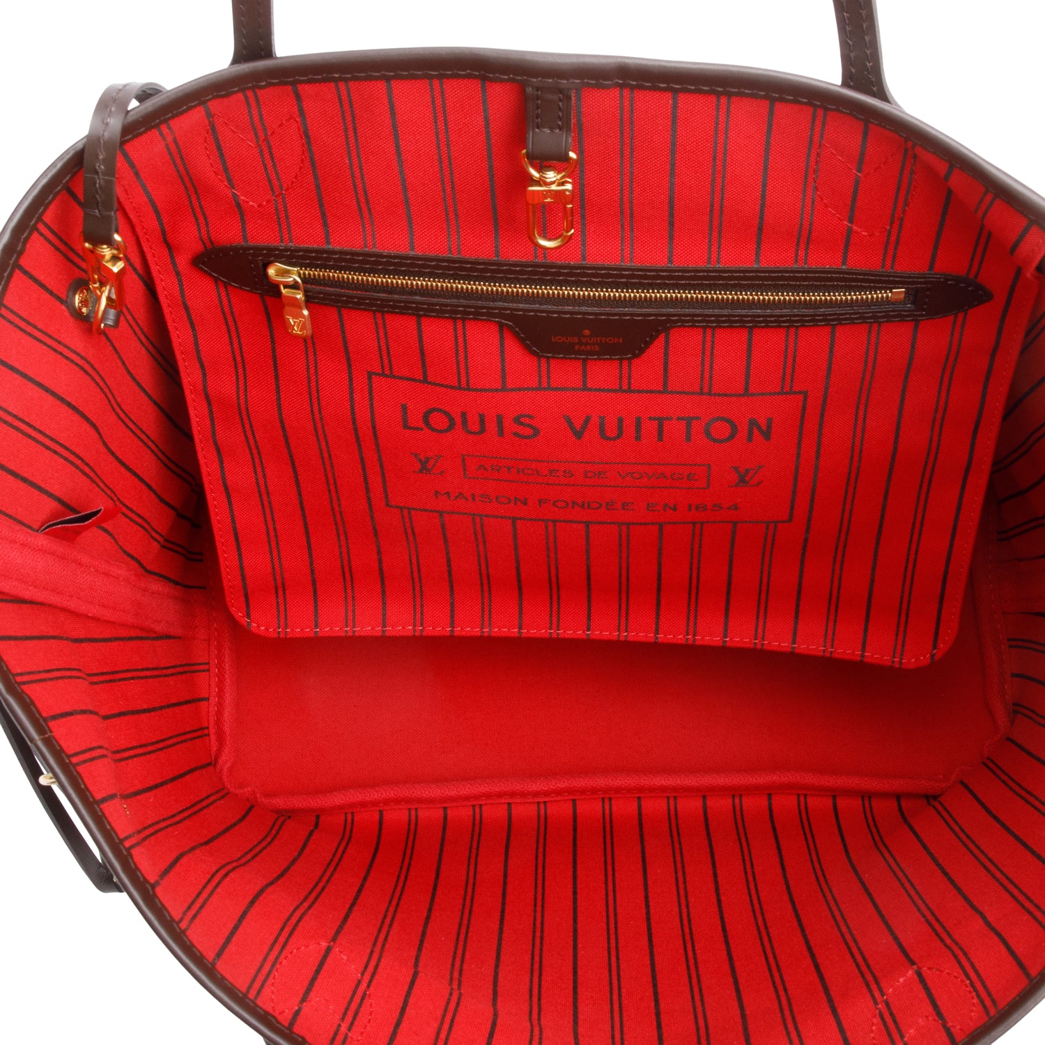 Louis Vuitton Damier Ebene Neverfull MM w/ Pouch