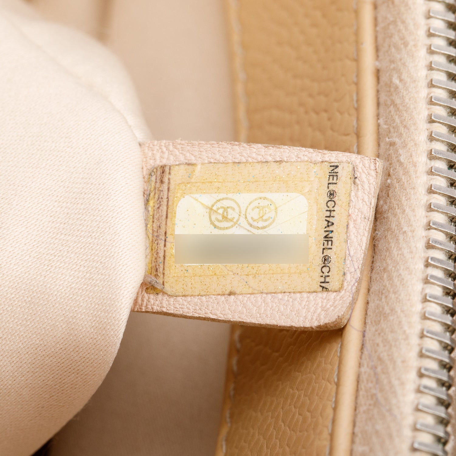 Chanel Beige Caviar Leather Grand Shopping Tote (GST) w/ Box & Receipt