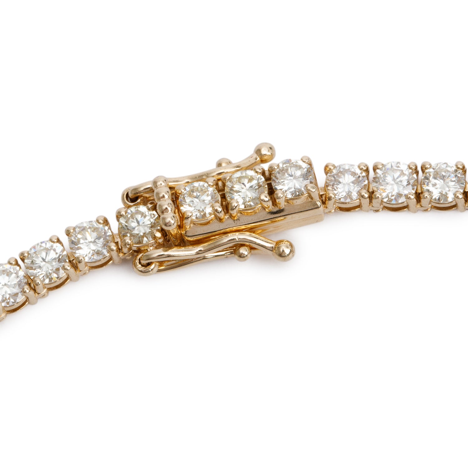 14k Yellow Gold 15.00 tcw. Diamond Tennis Necklace