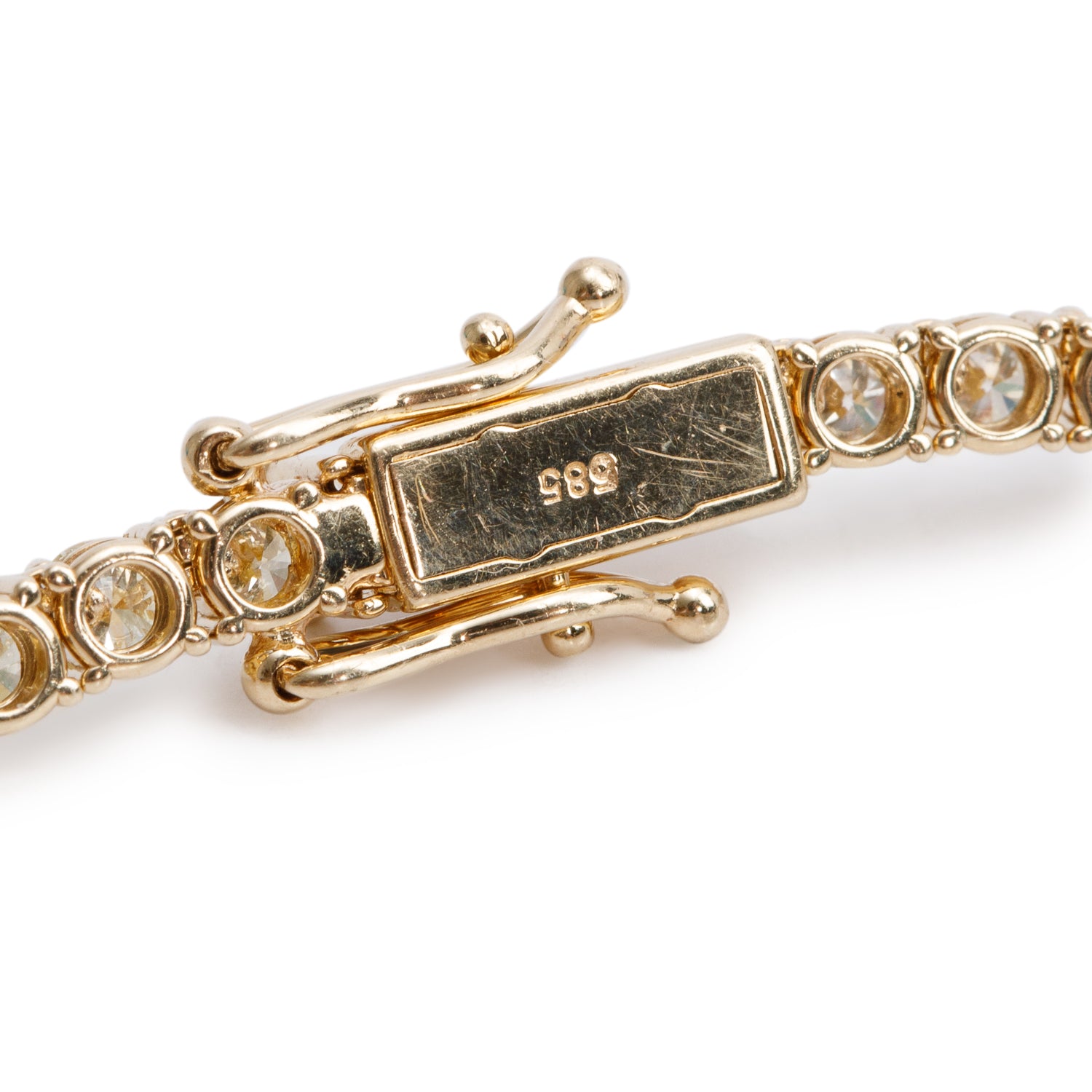 14k Yellow Gold 15.00 tcw. Diamond Tennis Necklace