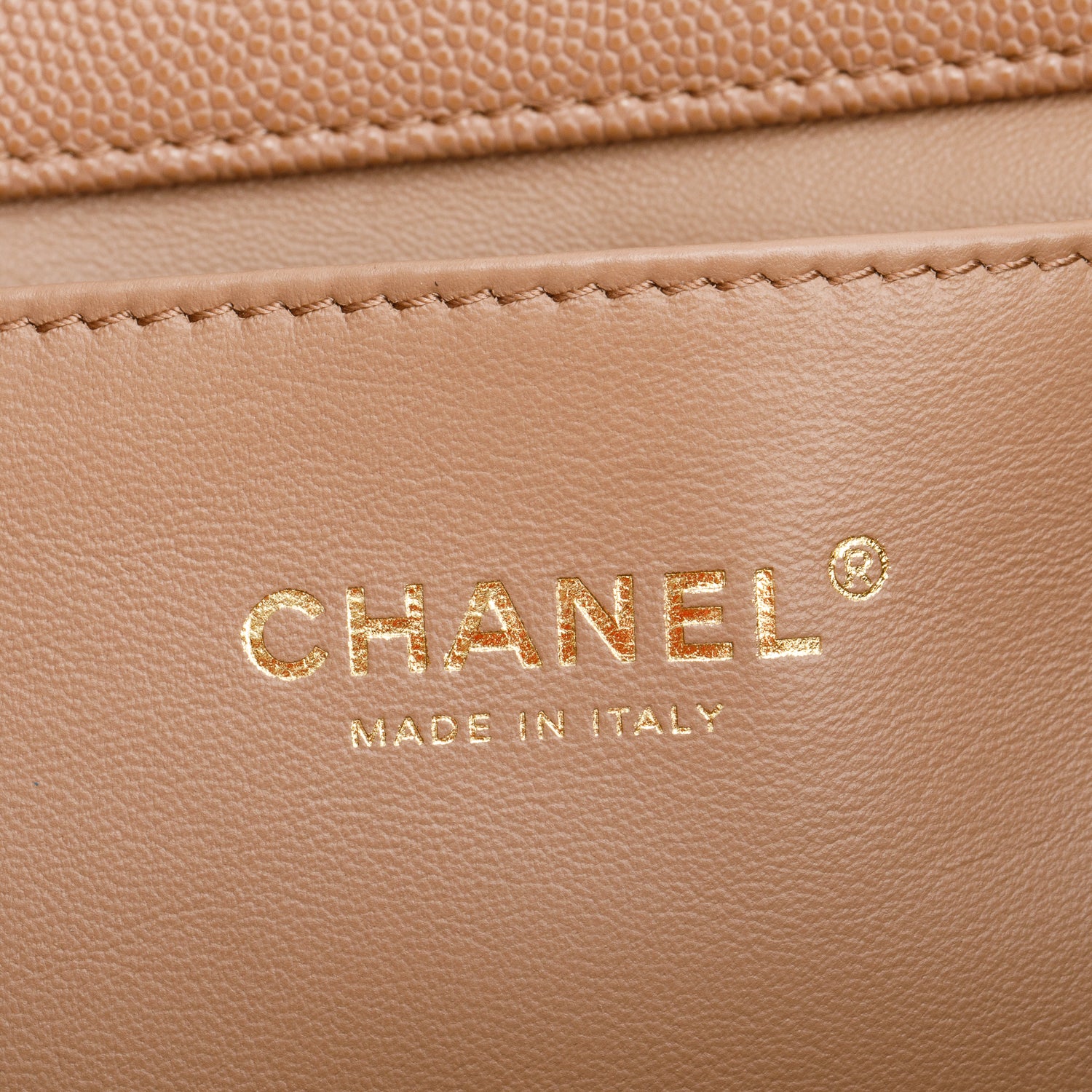 Chanel Brown Caviar Leather Small Coco First Flap Bag w/ Box