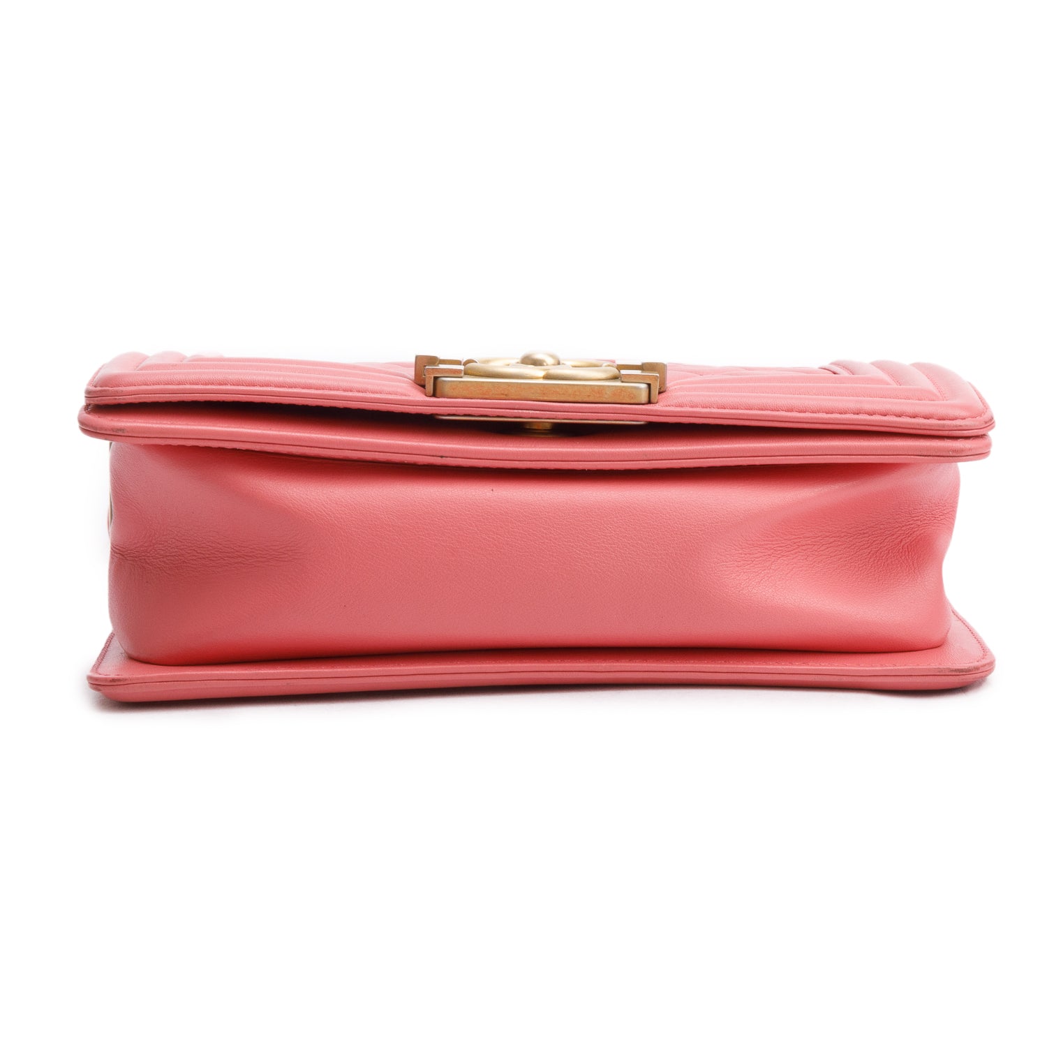 Chanel Pink Lambskin Leather Small Boy Bag