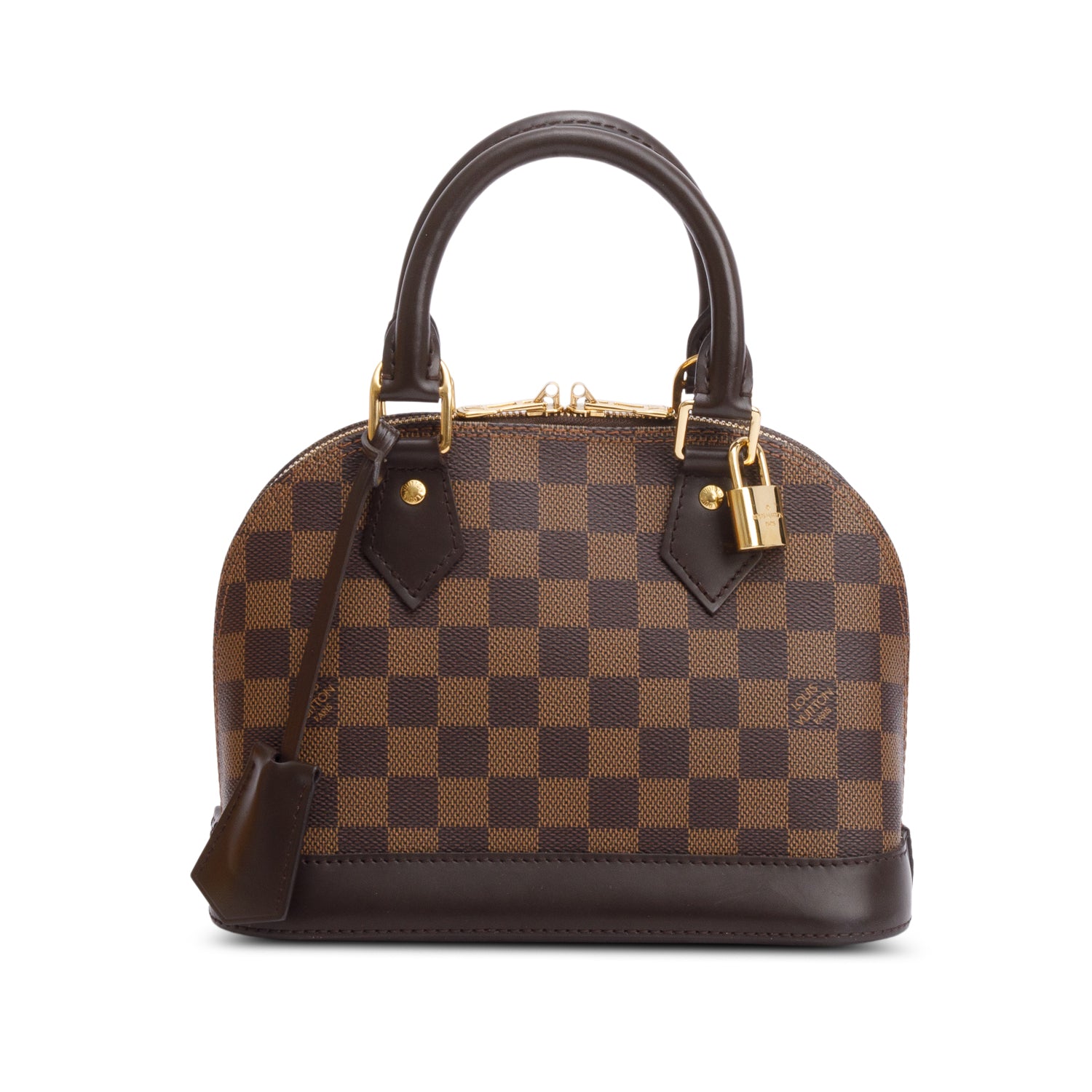 Louis Vuitton 2020 Damier Ebene Alma BB w/ Strap, Box & Receipt