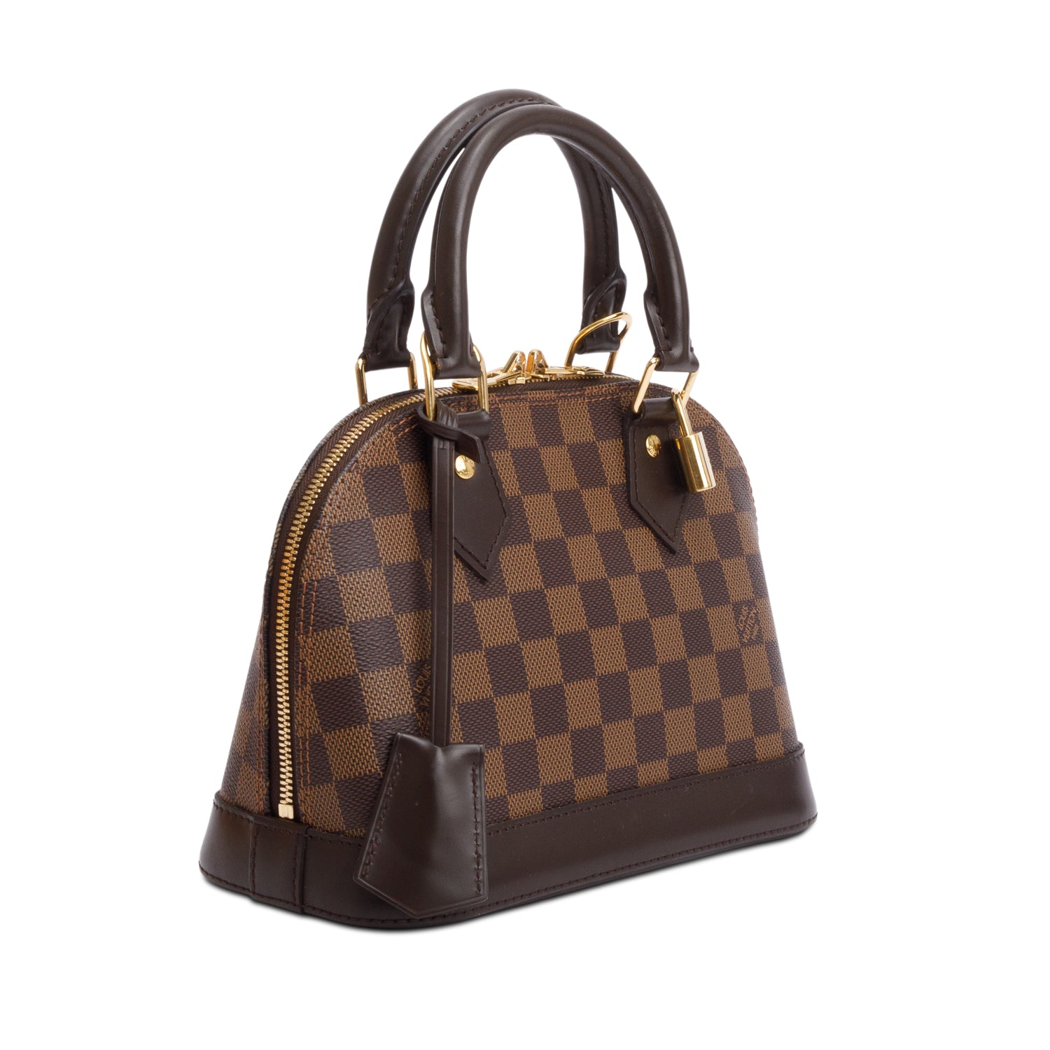 Louis Vuitton 2020 Damier Ebene Alma BB w/ Strap, Box & Receipt