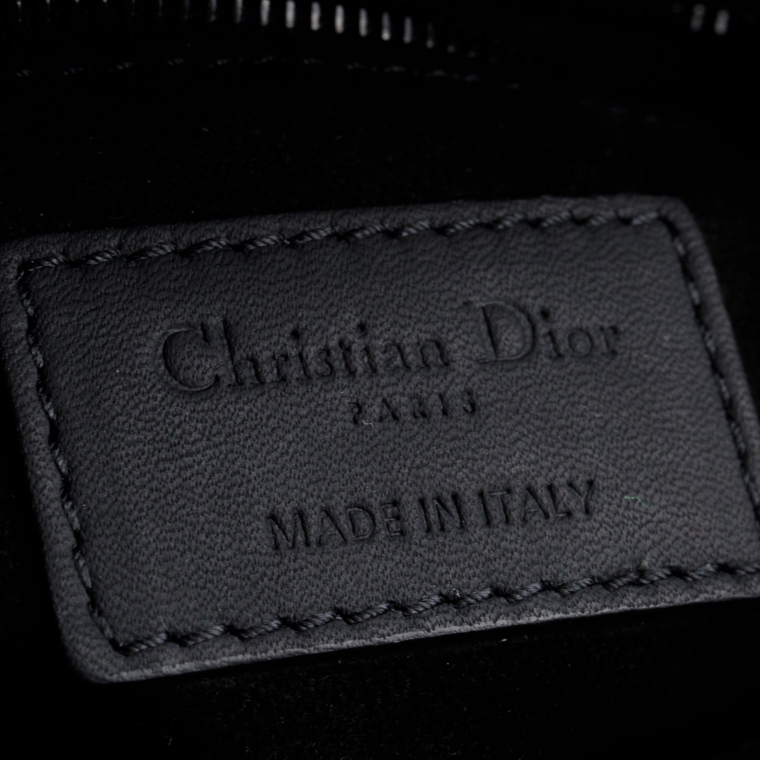 Christian Dior 2020 Black Ultramatte Cannage Leather Mini Lady Dior Bag w/ Strap, Box & Authenticity Card