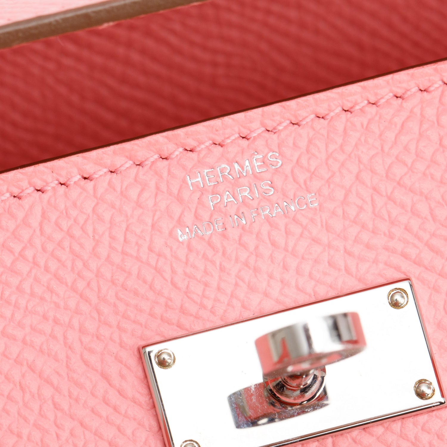 Hermes 2023 Rose Azalee Epsom Leather Kelly Wallet To Go w/ Strap