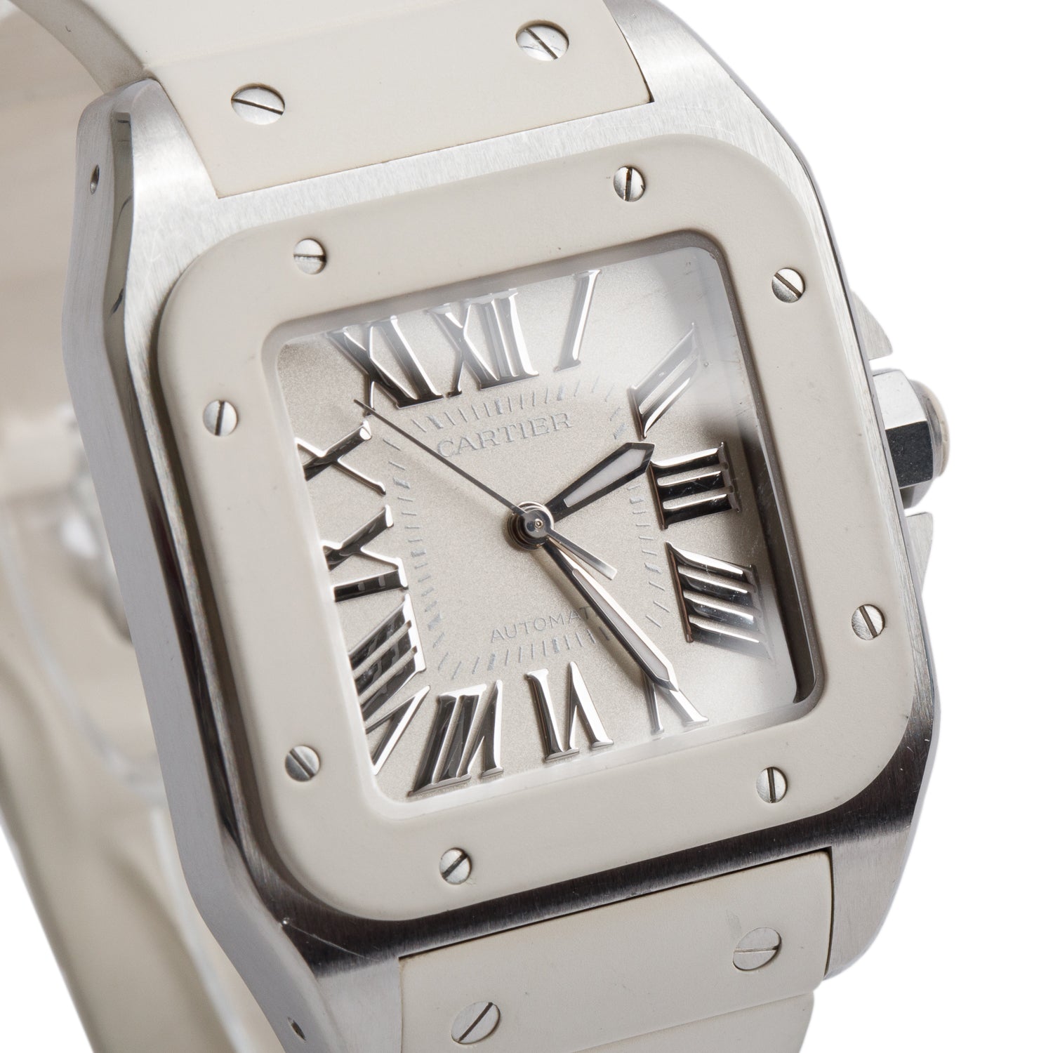 Cartier Stainless Steel Santos 100 Automatic Watch, Medium Model 2878