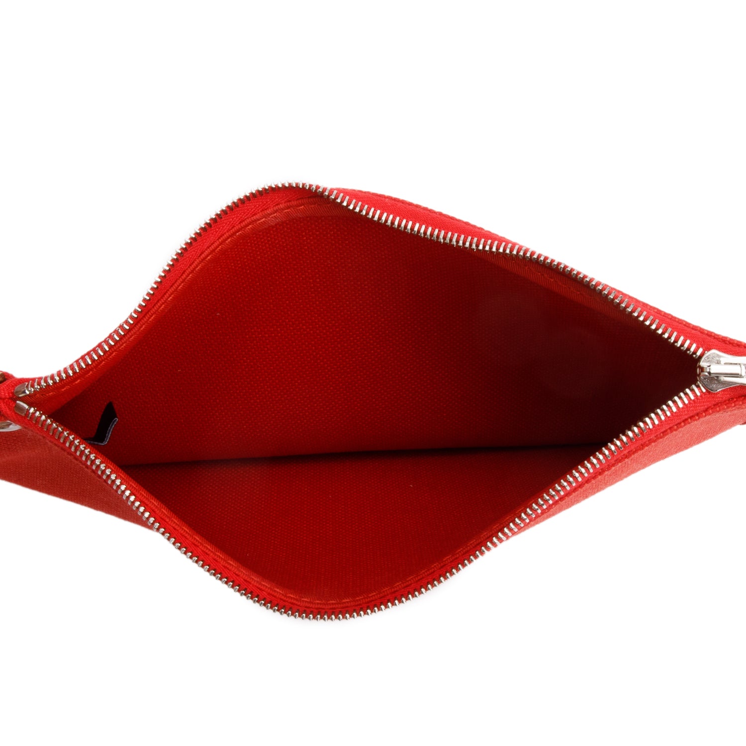 Hermes Rouge Garance Toile H Vache Hunter Herbag Zip 31 w/ Pouch