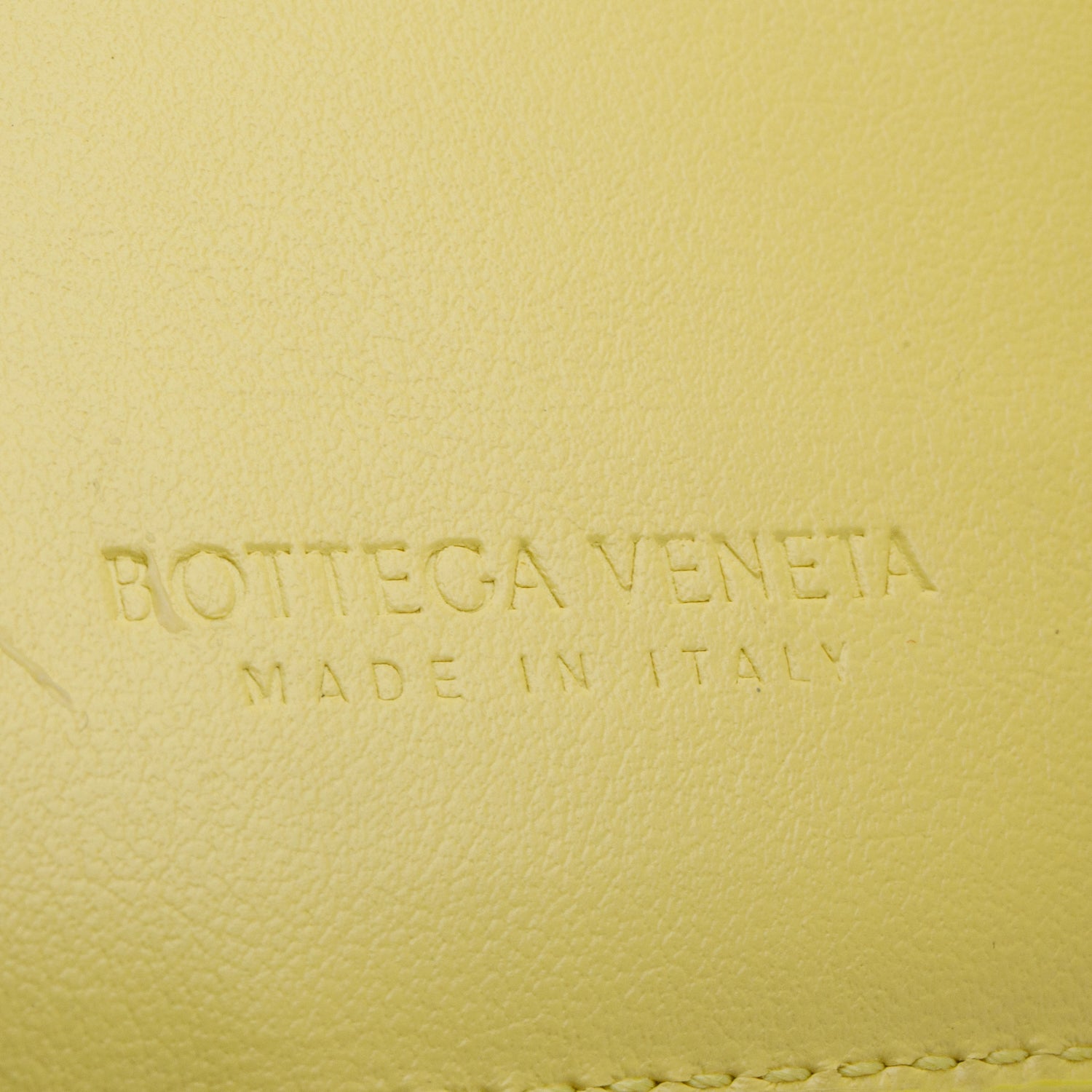 Bottega Veneta Yellow Intreccio Nappa Leather Cassette Tri-Fold Zip Wallet w/ Box