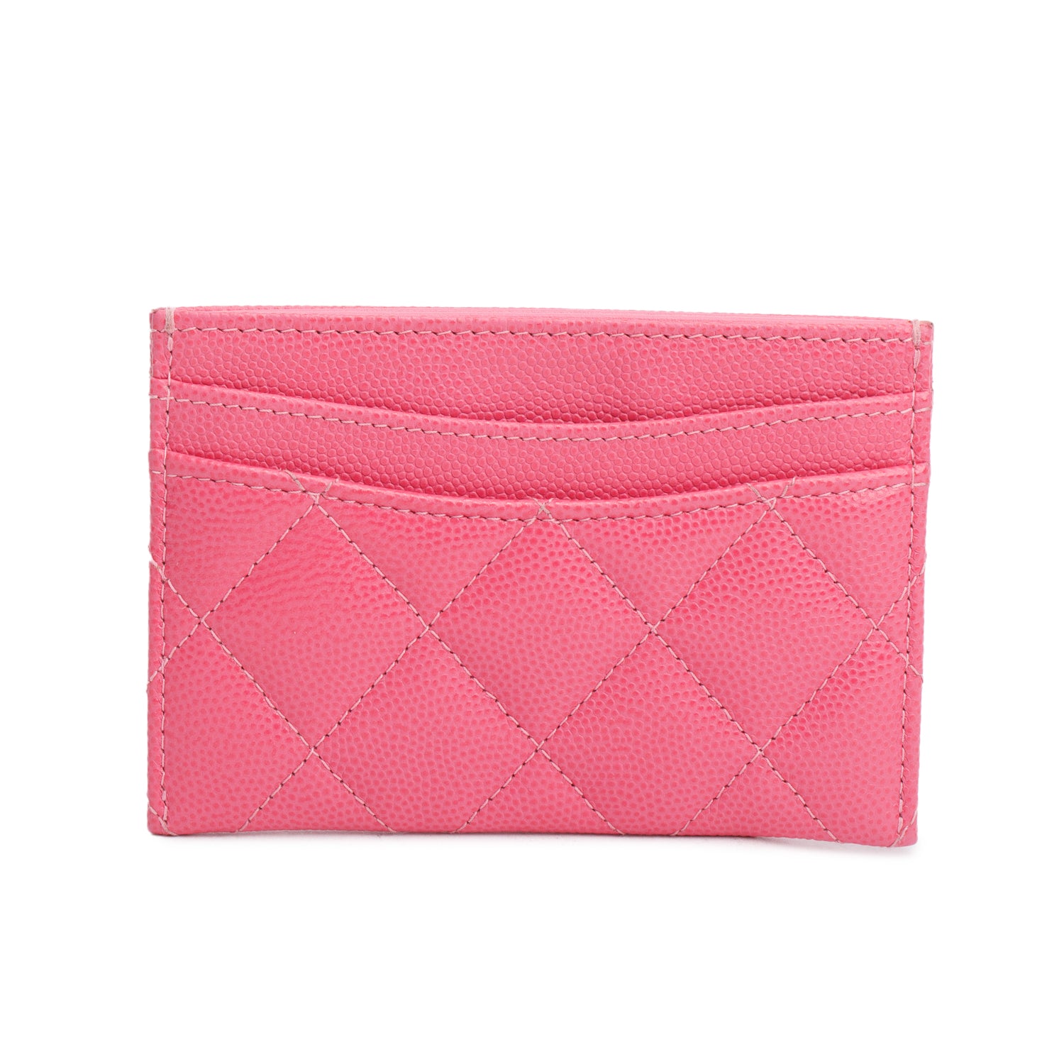 Chanel Pink Caviar Leather Classic Card Holder w/ Box & Authenticity Card