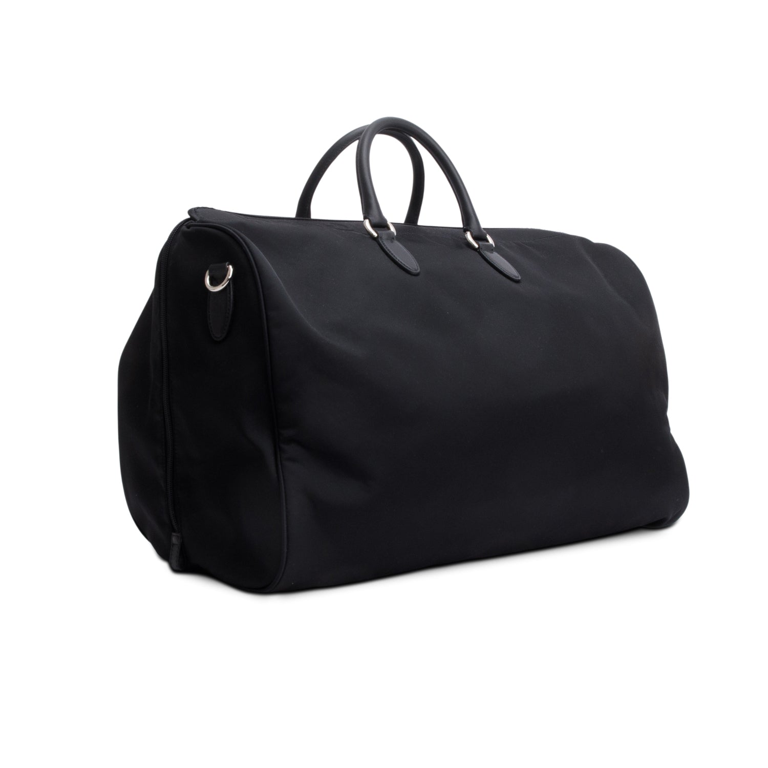 Gucci Black Nylon Web Large Duffle Bag w/ Strap