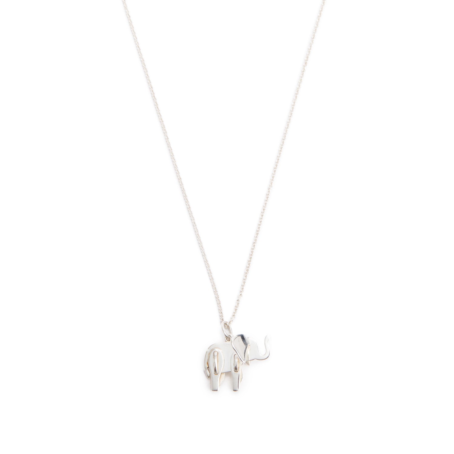 Tiffany & Co. Sterling Silver Save the Wild Elephant Pendant Necklace