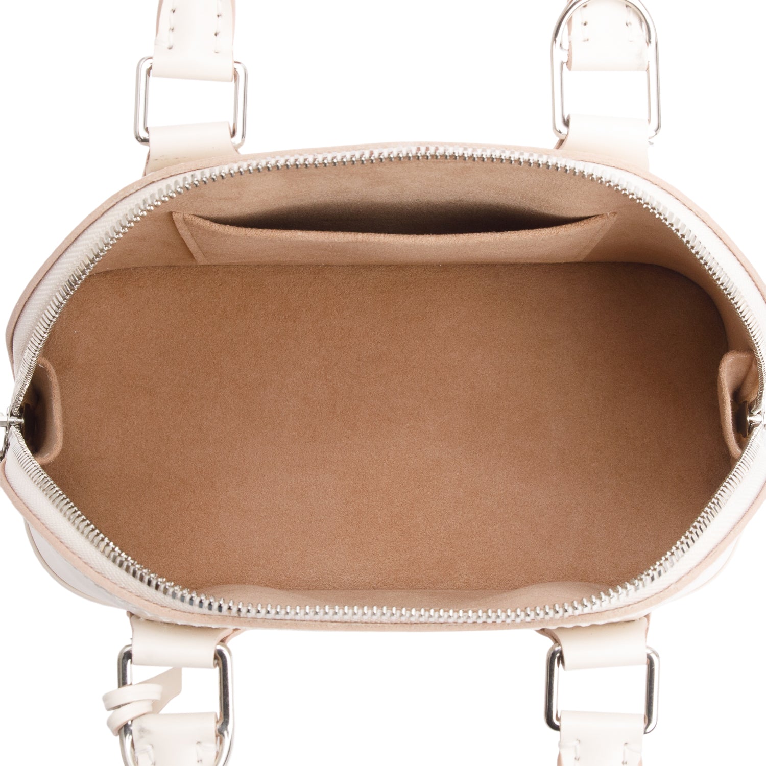 Louis Vuitton White Epi Leather Alma BB w/ Strap