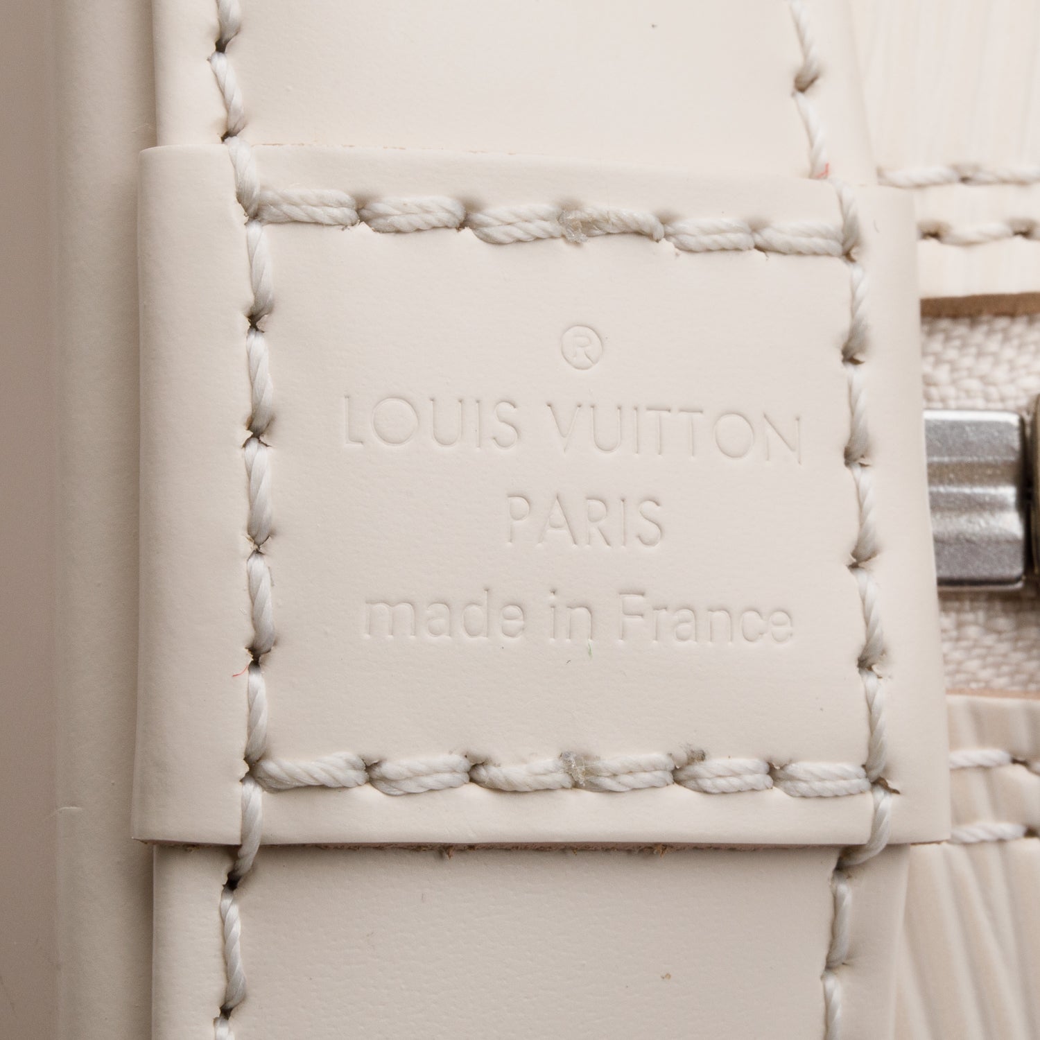 Louis Vuitton White Epi Leather Alma BB w/ Strap