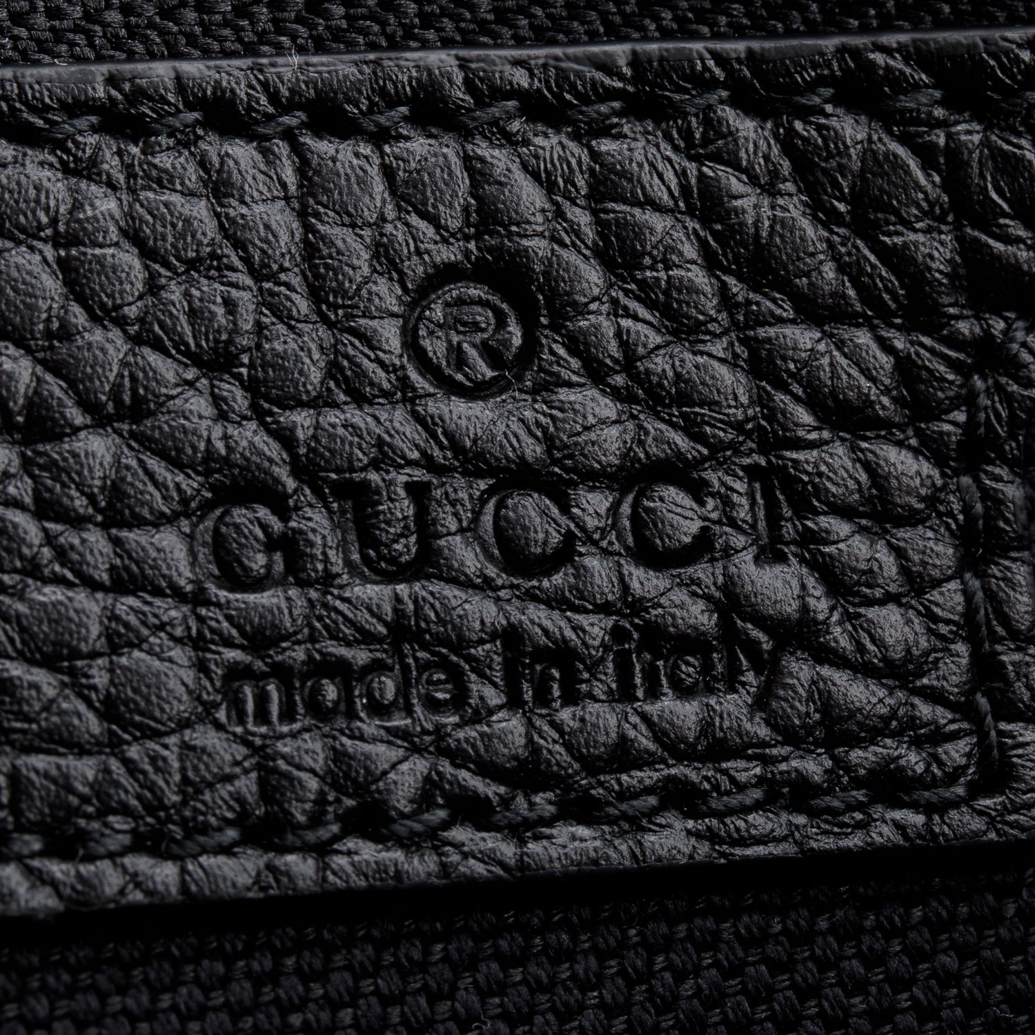 Gucci Black Calfskin Leather Web Medium Business Case